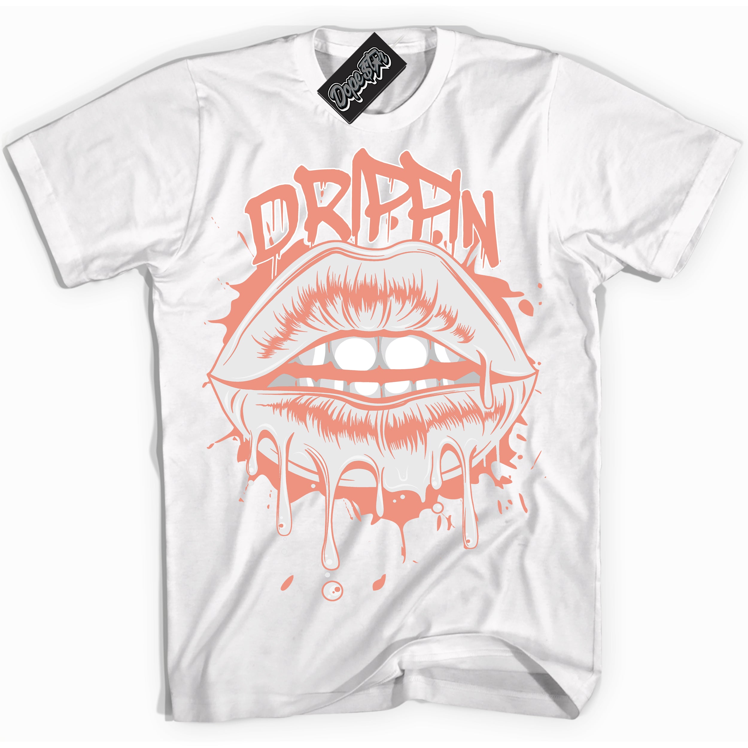 Dunk Low Light Wild Mango 'Drippin' Shirt – White Streetwear T-Shirt | Sneaker Matching Tee for Dunk Low Light Wild Mango | Urban Fashion for Drippin | Men's & Women's Streetwear Outfit by Sneaker Shirts Outlet.