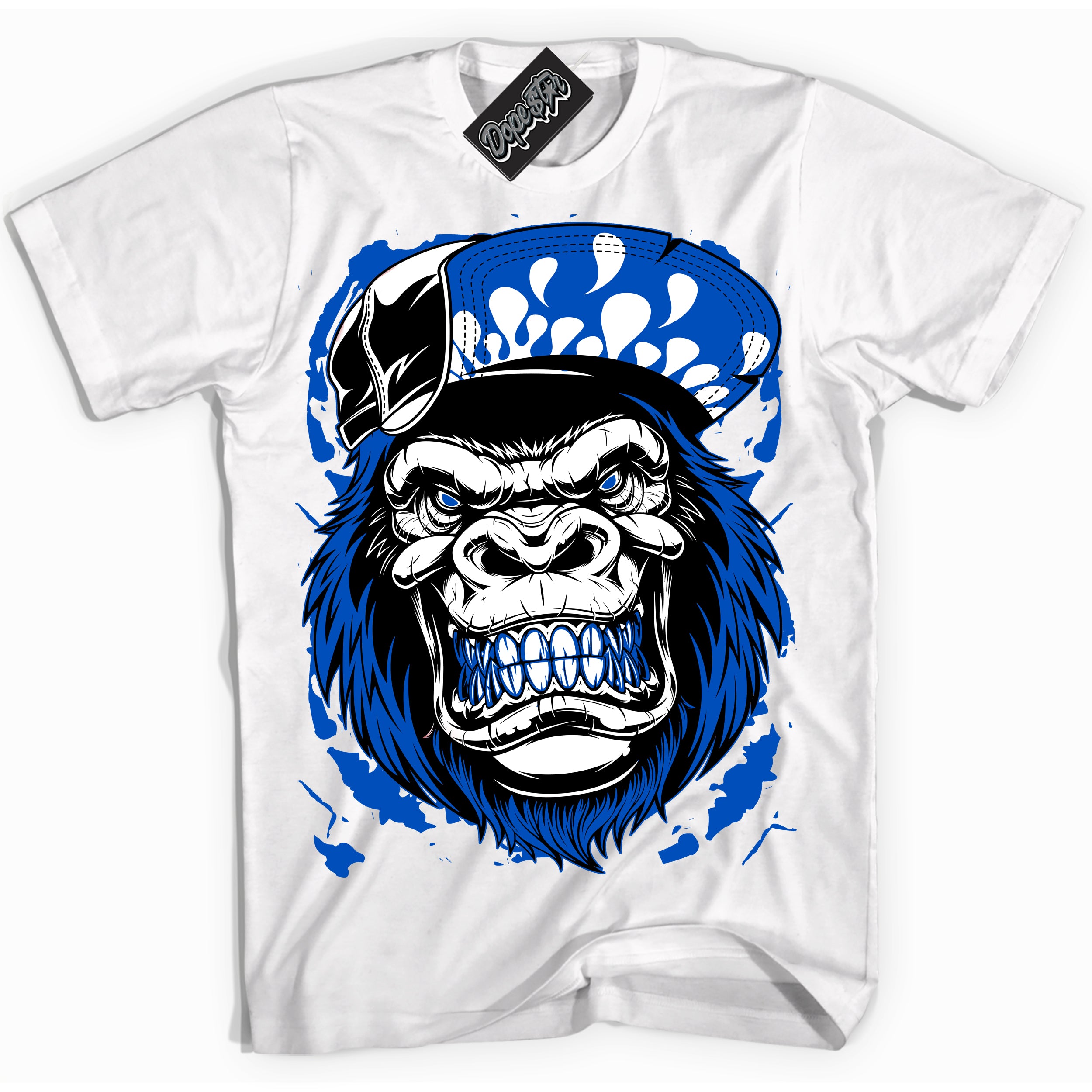 Dunk Low Astronomy Blue 'Gorilla Beast' Shirt – White Streetwear T-Shirt | Sneaker Matching Tee for Dunk Low Astronomy Blue | Men's & Women's Streetwear Outfit by Sneaker Shirts Outlet.