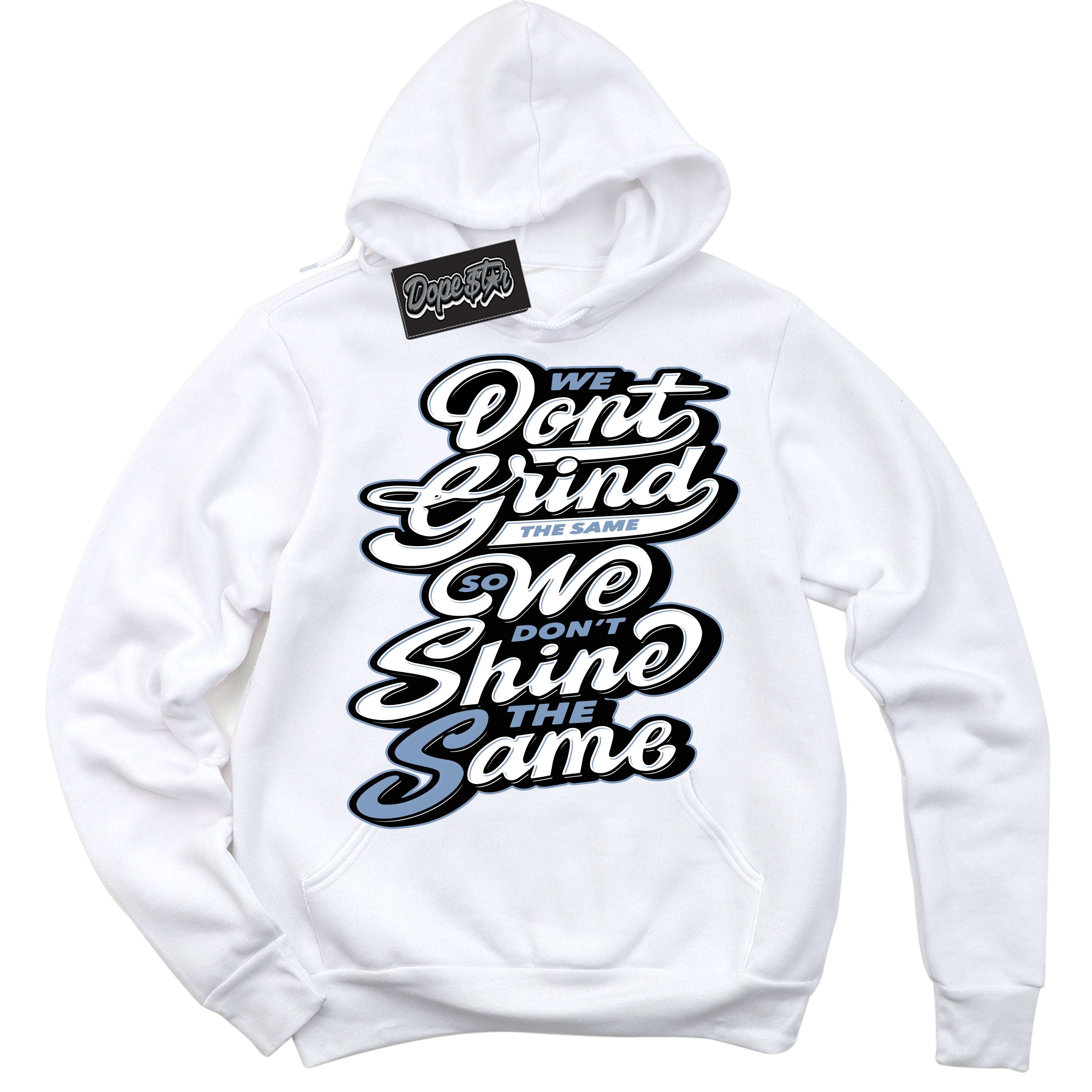 Cool White Hoodie with “ Grind Shine ”  design that Perfectly Matches Reverse Oreo 6s Sneakers.