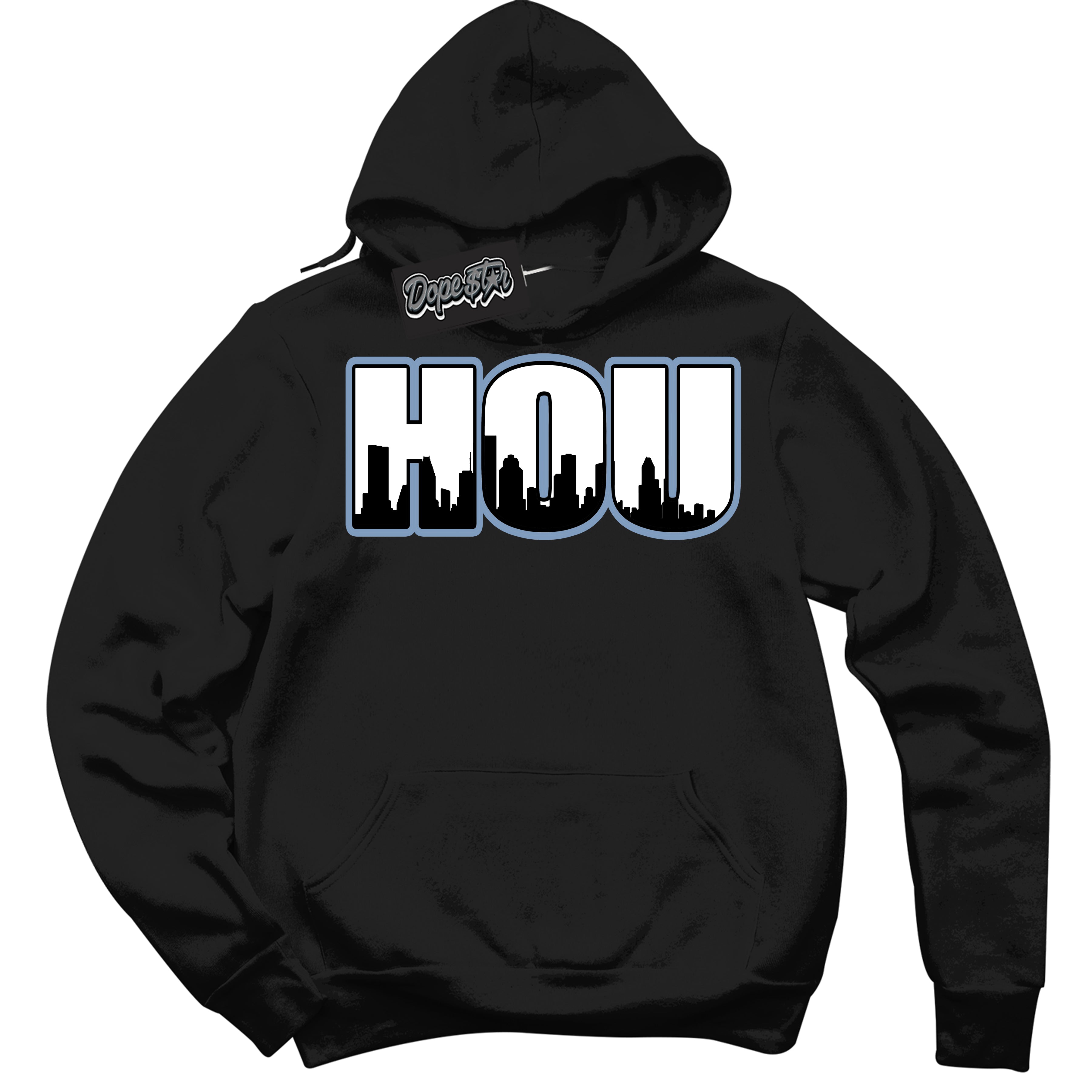 Cool Black Hoodie with “ Houston ”  design that Perfectly Matches Reverse Oreo 6s Sneakers.
