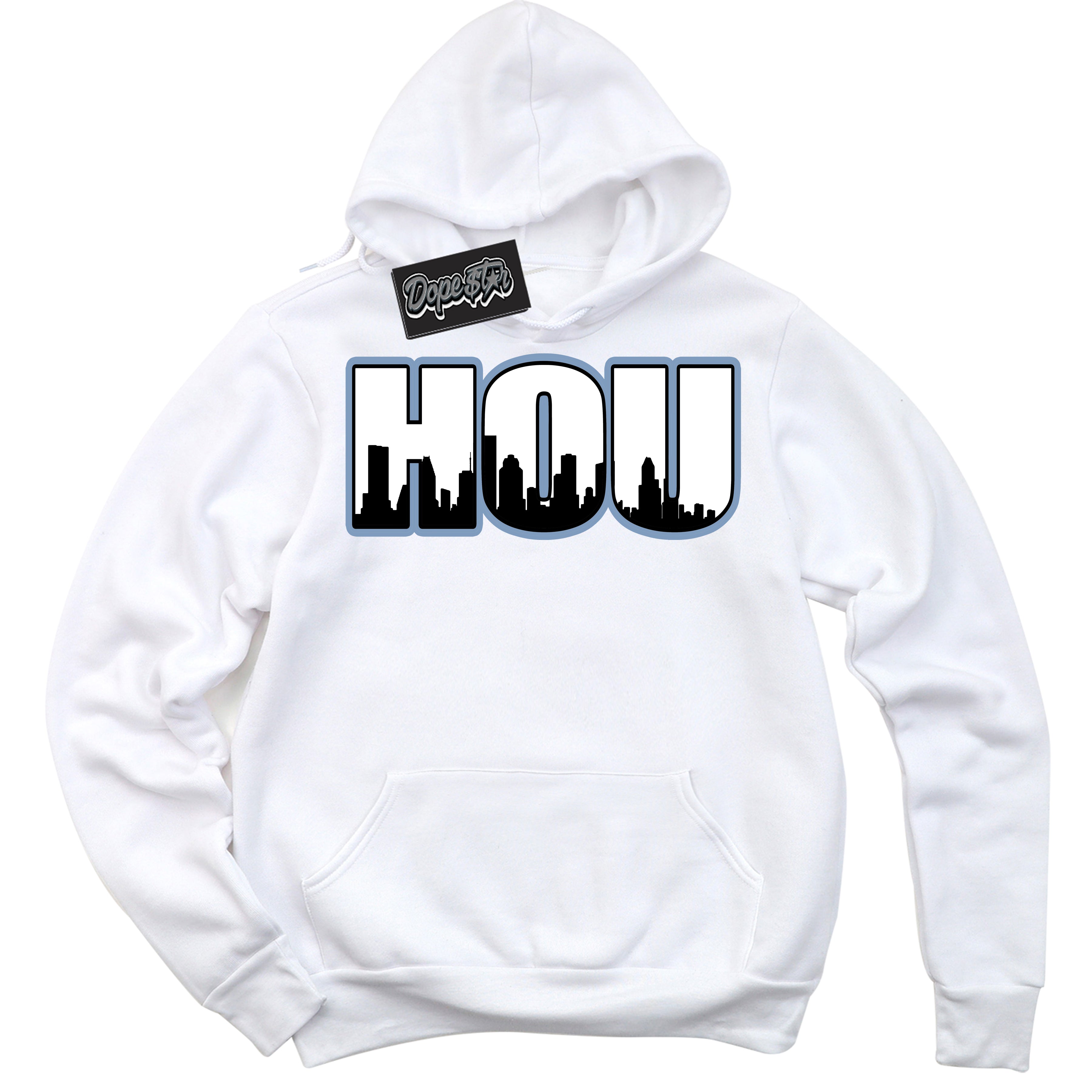 Cool White Hoodie with “ Houston ”  design that Perfectly Matches Reverse Oreo 6s Sneakers.
