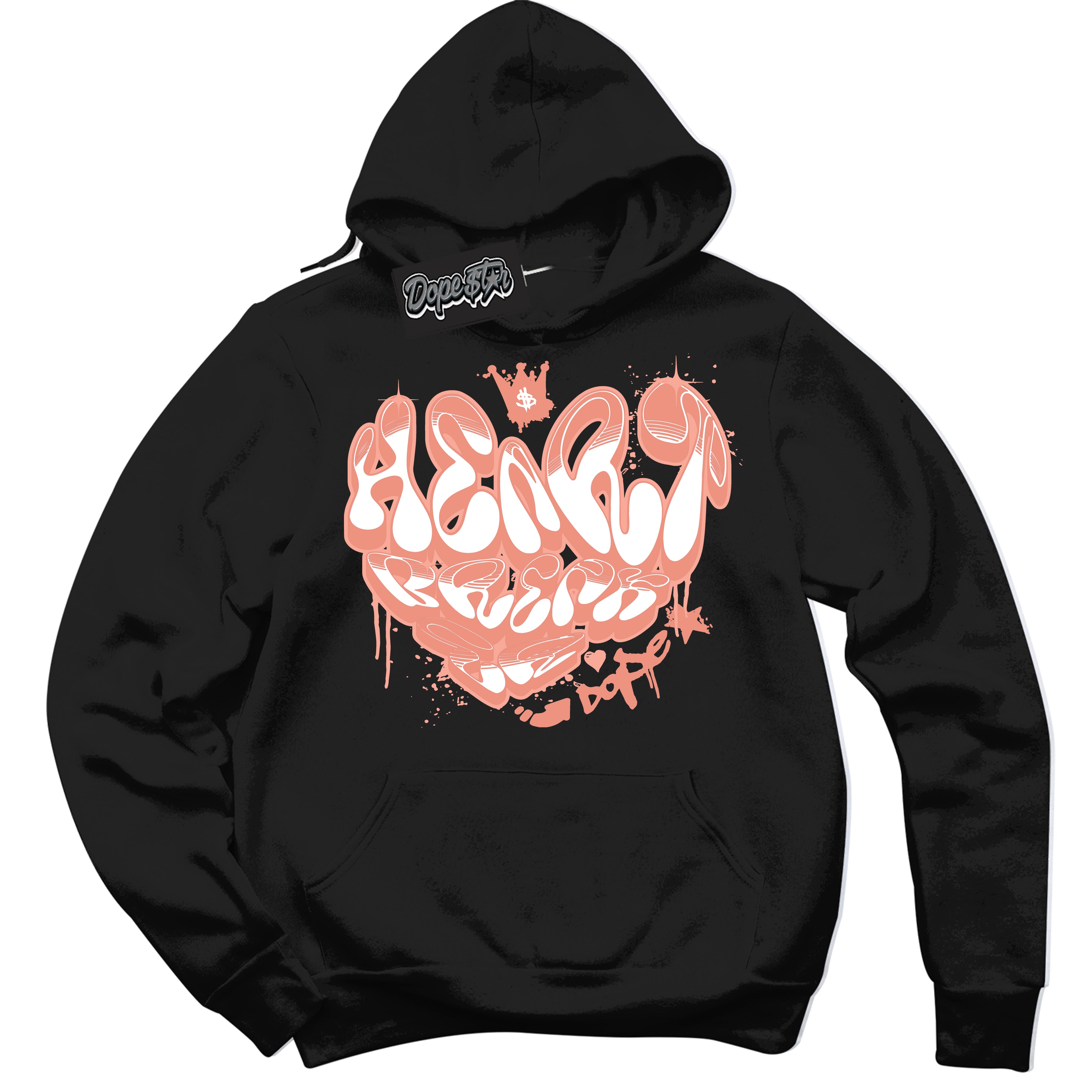 Dunk Low Light Wild Mango 'Heartbreaker Graffiti' Hoodie – Black Streetwear Sweatshirt | Sneaker Matching Hoodie for Dunk Low Light Wild Mango | Urban Fashion for Heartbreaker Graffiti | Men's & Women's Streetwear Outfit by Sneaker Shirts Outlet.