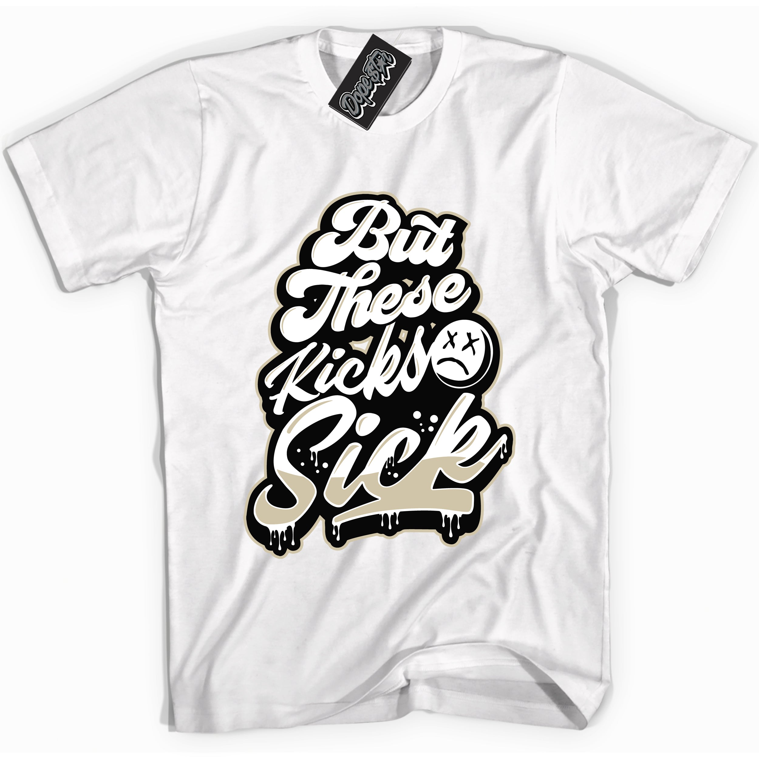 Cool White graphic tee with “ Kicks Sick ” print, that perfectly matches GRATITUDE 11s  sneakers