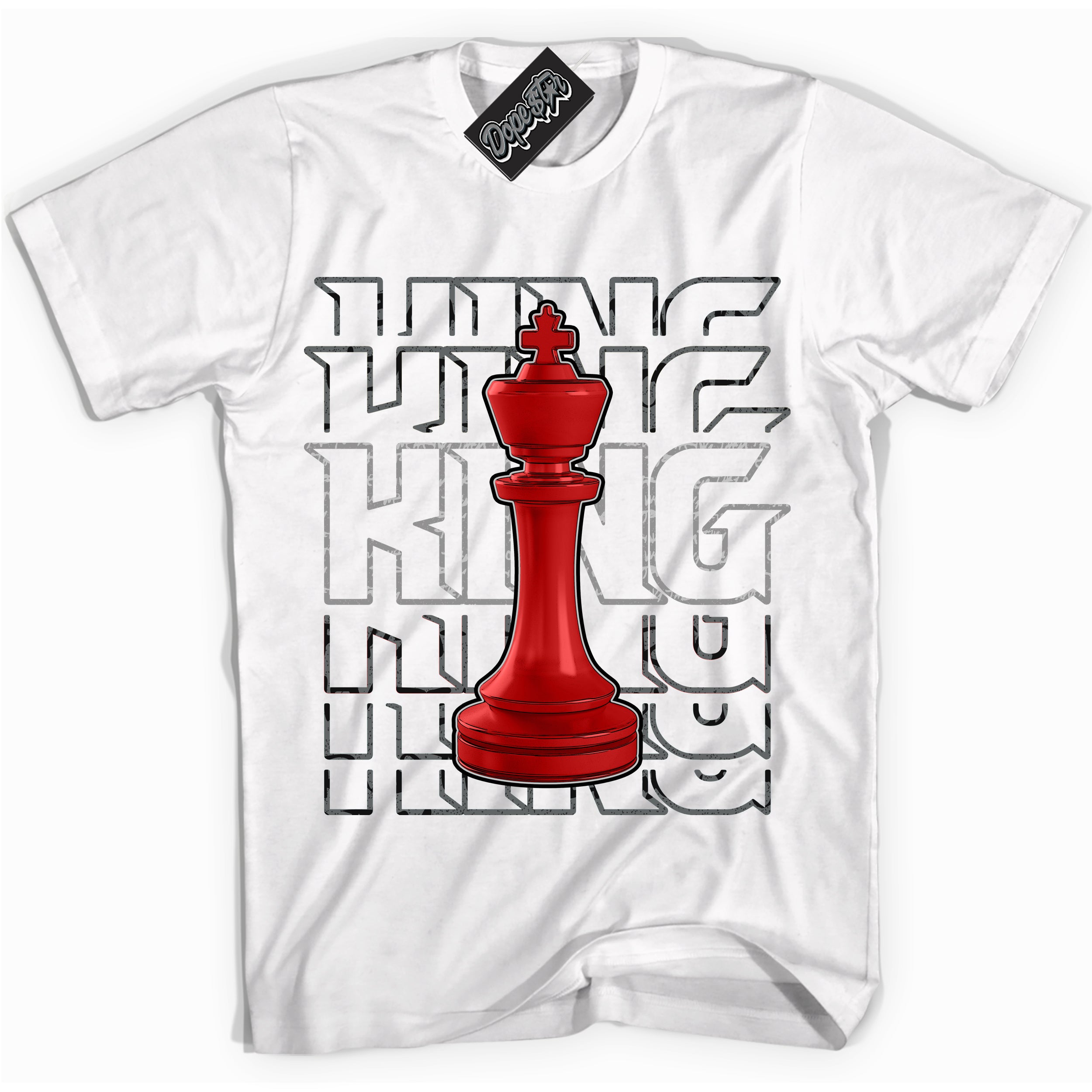 Cool White Shirt with “ King Chess ” design that perfectly matches Rebellionaire 1s Sneakers.