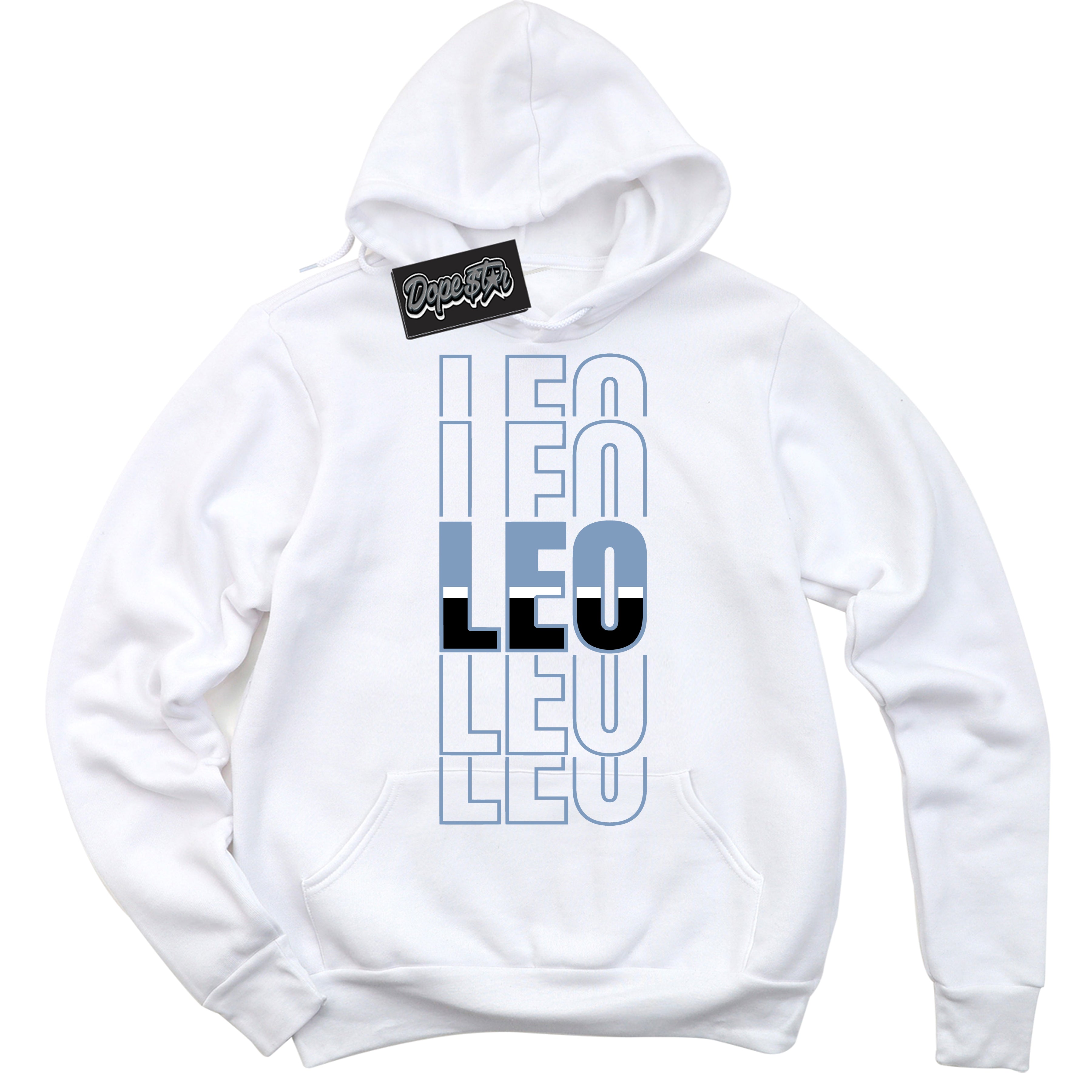 Cool White Hoodie with “ Leo ”  design that Perfectly Matches Reverse Oreo 6s Sneakers.