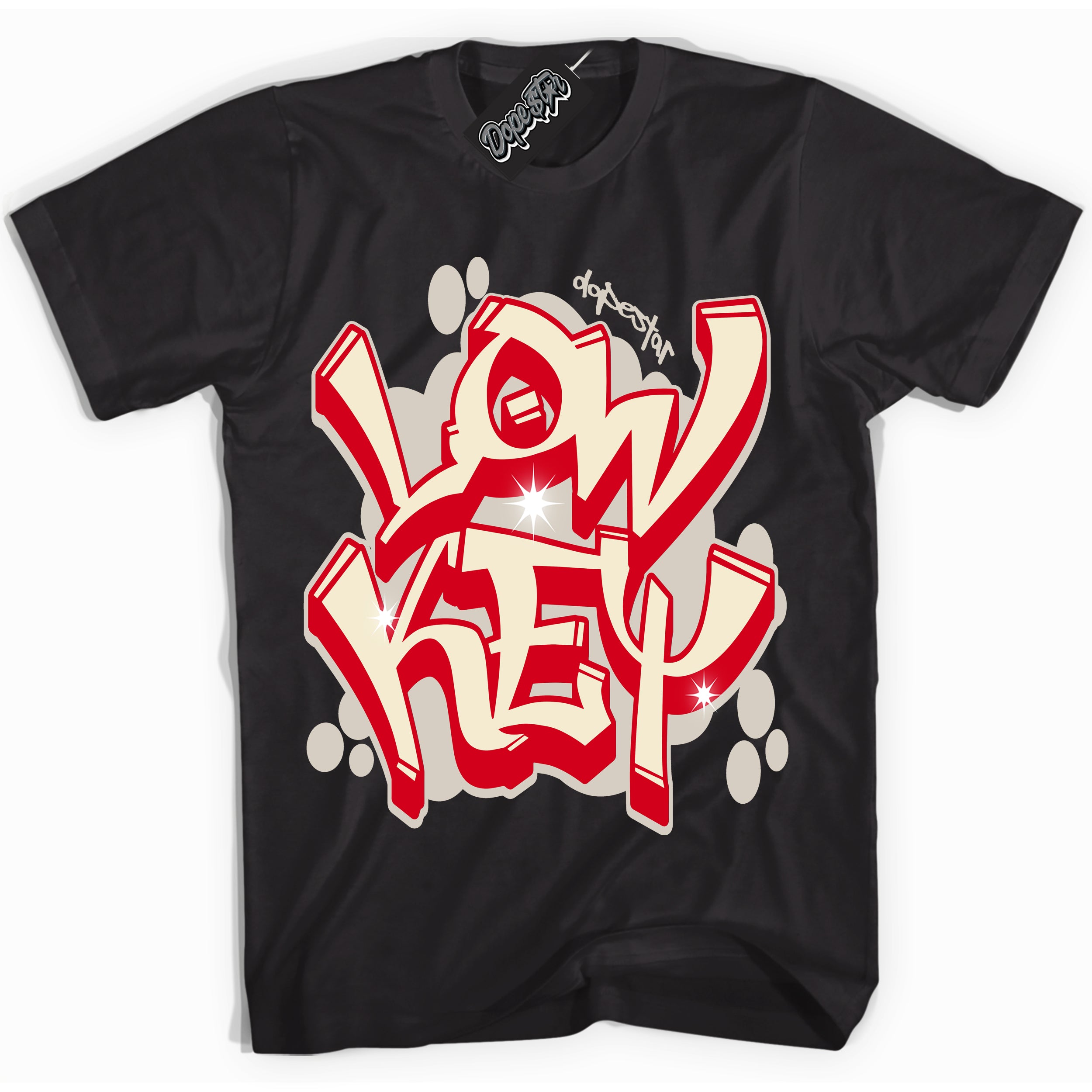 Black “Low Key” T-shirt by Dope Star Brand®, styled to match Phantom 1s sneakers