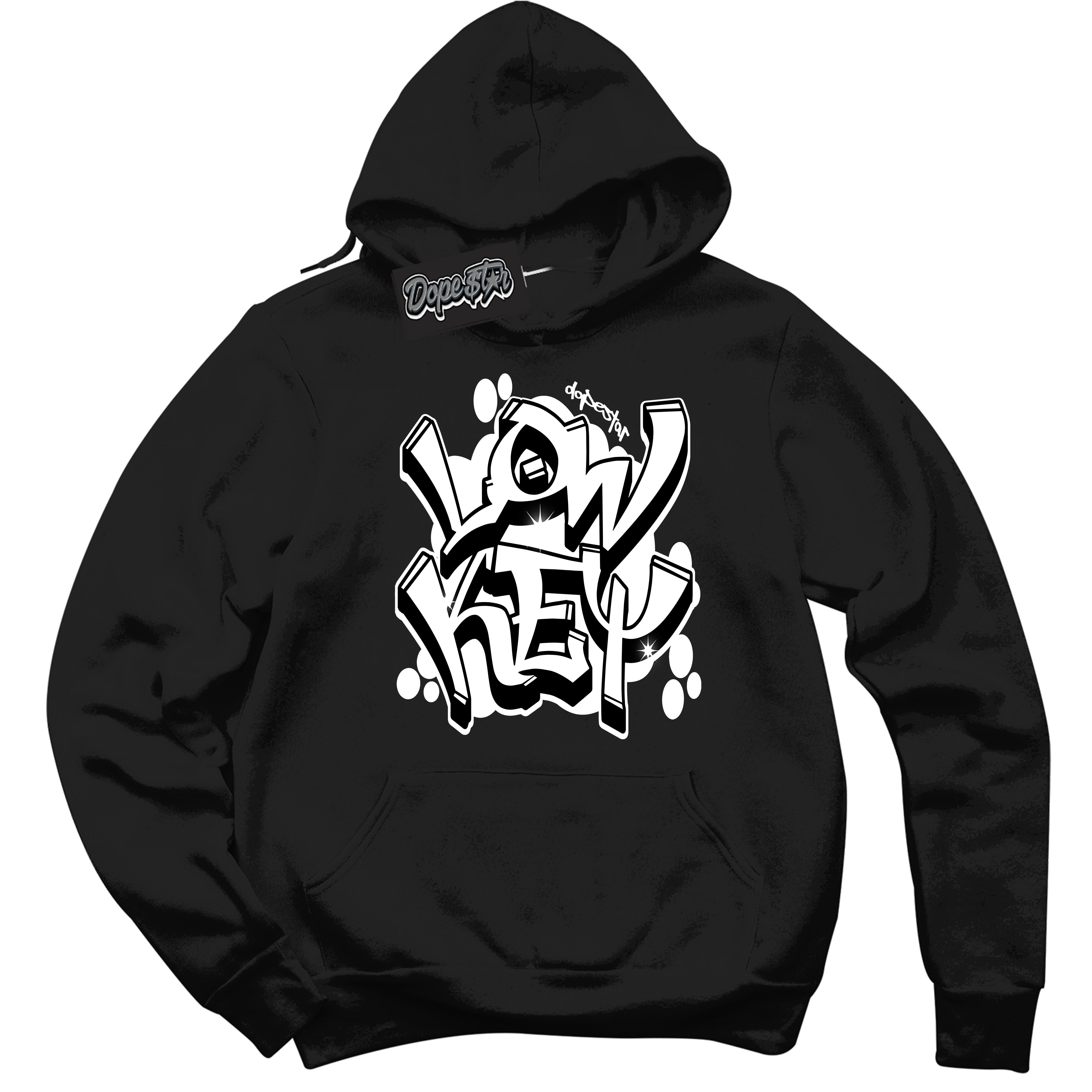 Black “Low Key” Hoodie by Dope Star Brand®, styled to match Panda Dunk sneakers