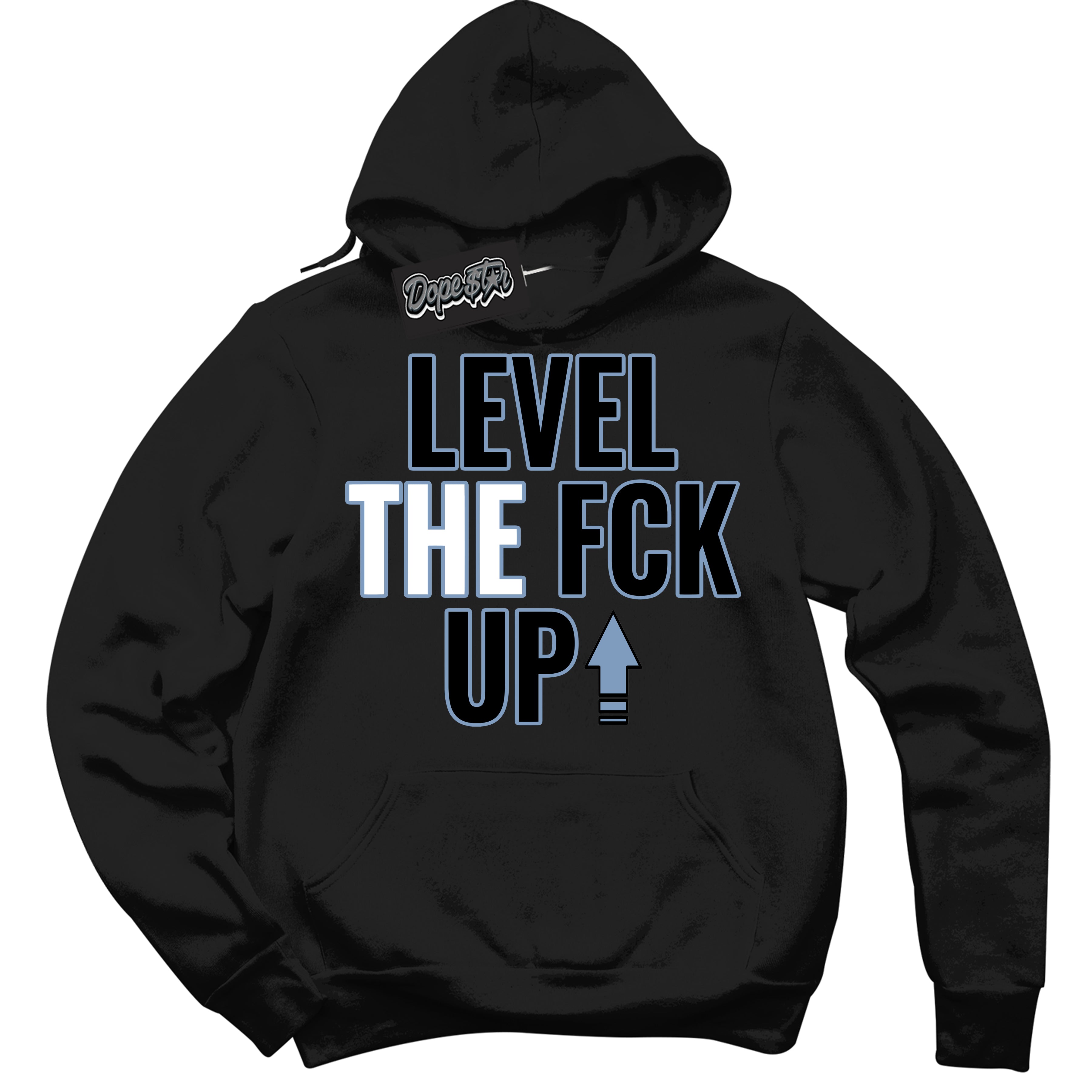 Cool Black Hoodie with “ Level The Fck Up ”  design that Perfectly Matches Reverse Oreo 6s Sneakers.