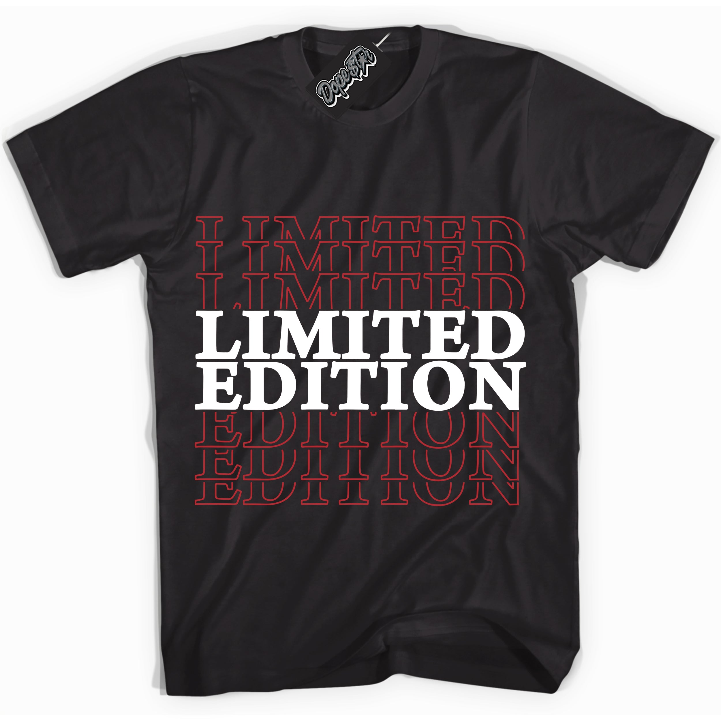 Cool Black graphic tee with “ Limited Edition ” print, that perfectly matches Lost And Found 1s sneakers