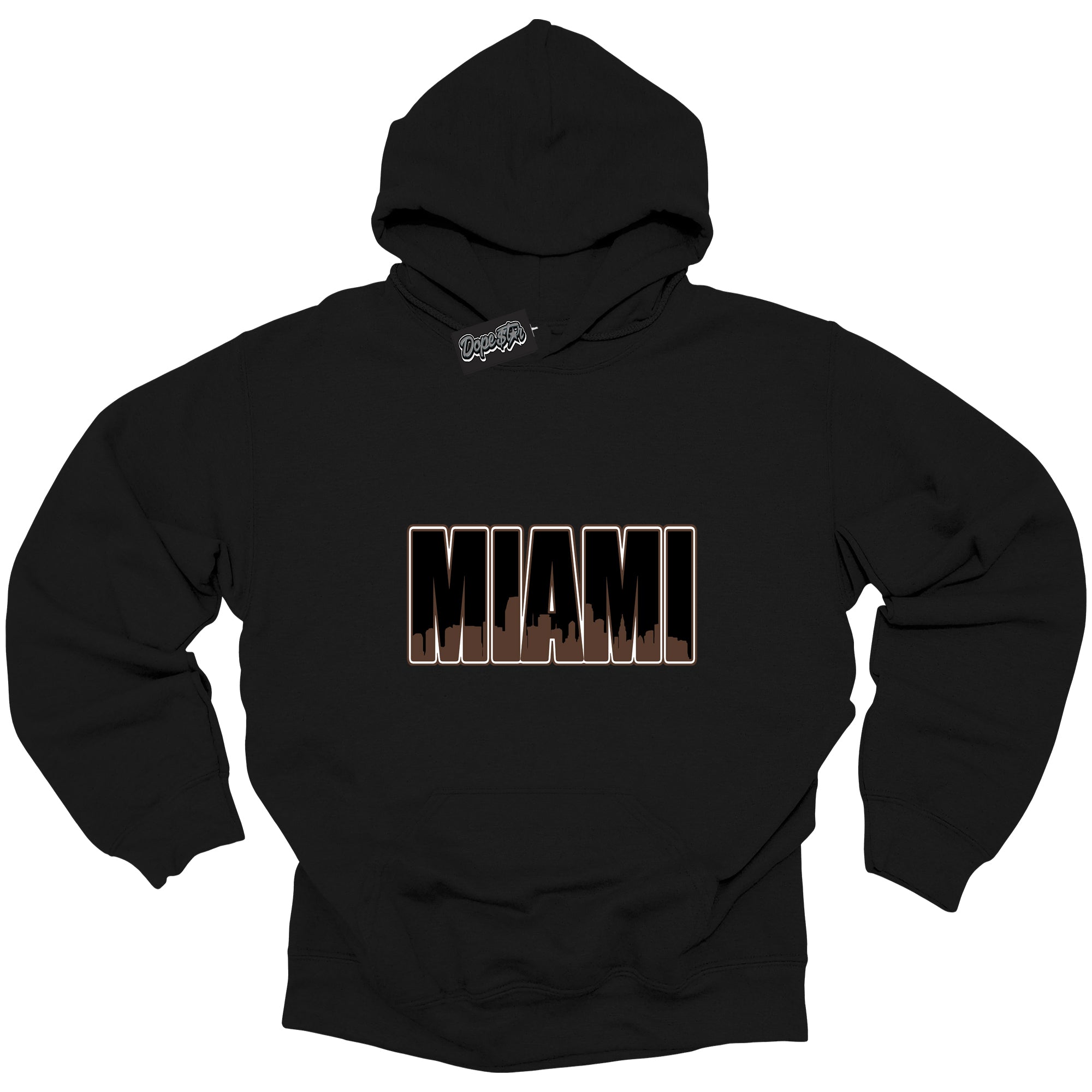 Cool Black Graphic Dope`Star Hoodie with “ Miami “ print, that perfectly matches Palomino 1s sneakers