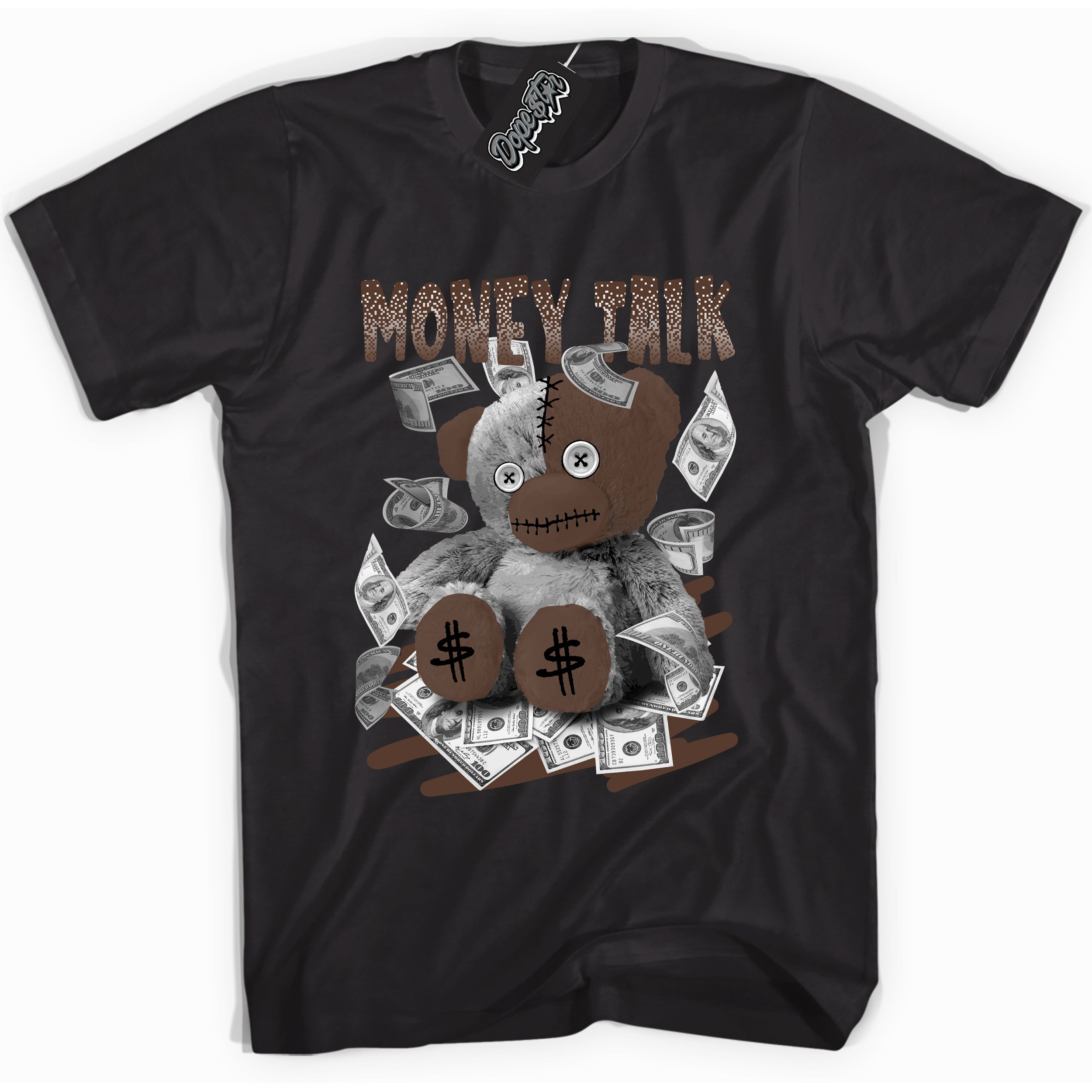 Cool Black graphic tee with “ Money Talk Bear ” design, that perfectly matches Palomino 1s sneakers