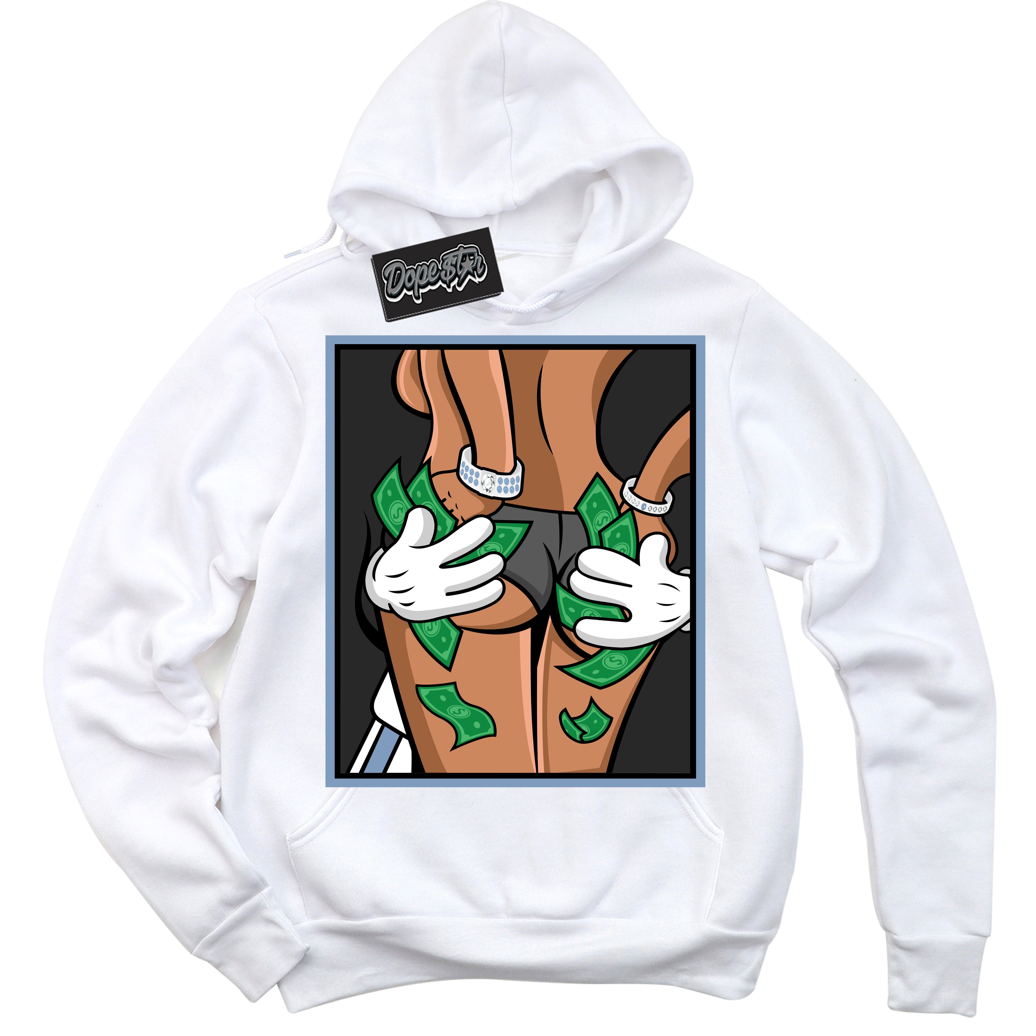 Cool White Hoodie with “ Money Hands ”  design that Perfectly Matches Reverse Oreo 6s Sneakers.