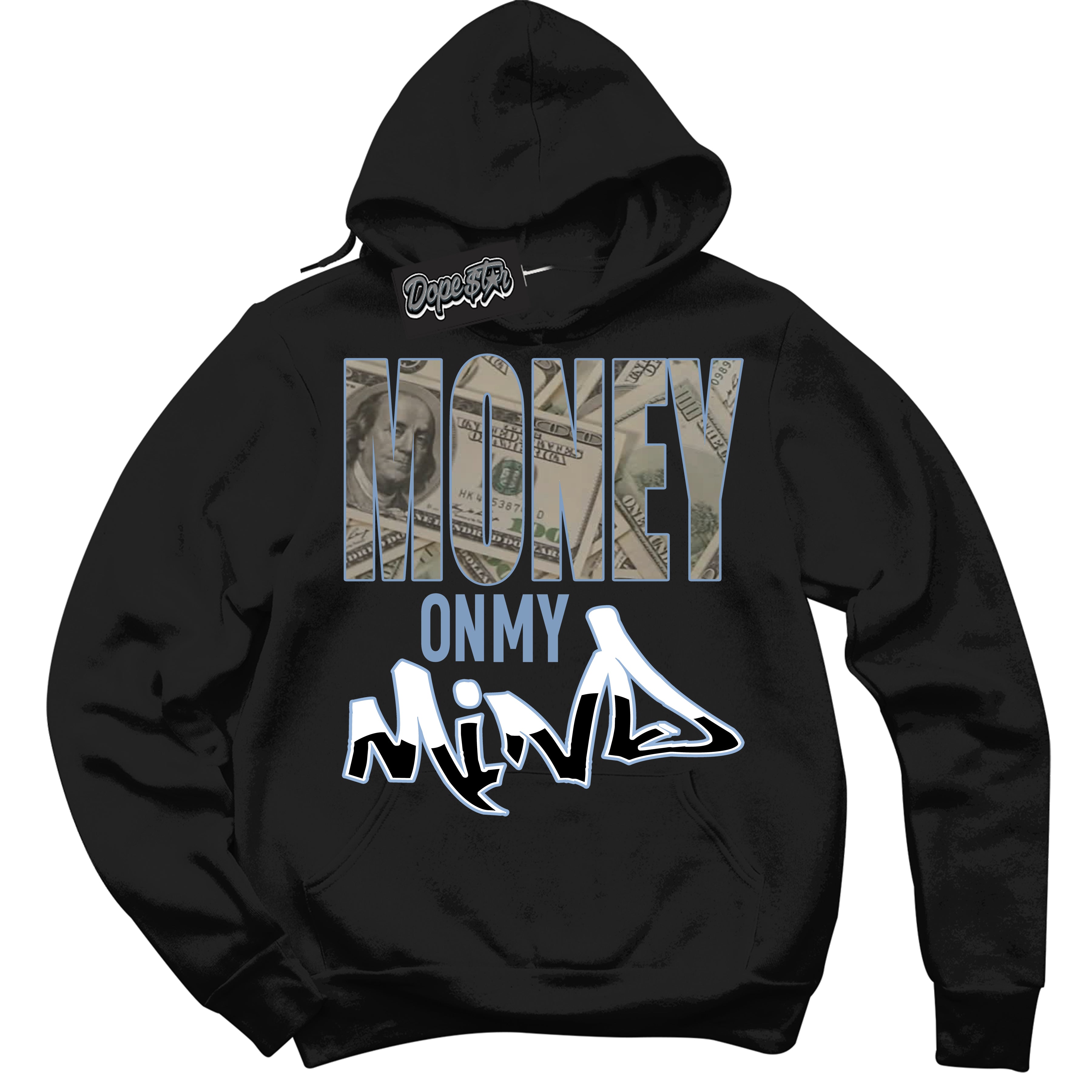 Cool Black Hoodie with “ Money On My Mind ”  design that Perfectly Matches Reverse Oreo 6s Sneakers.
