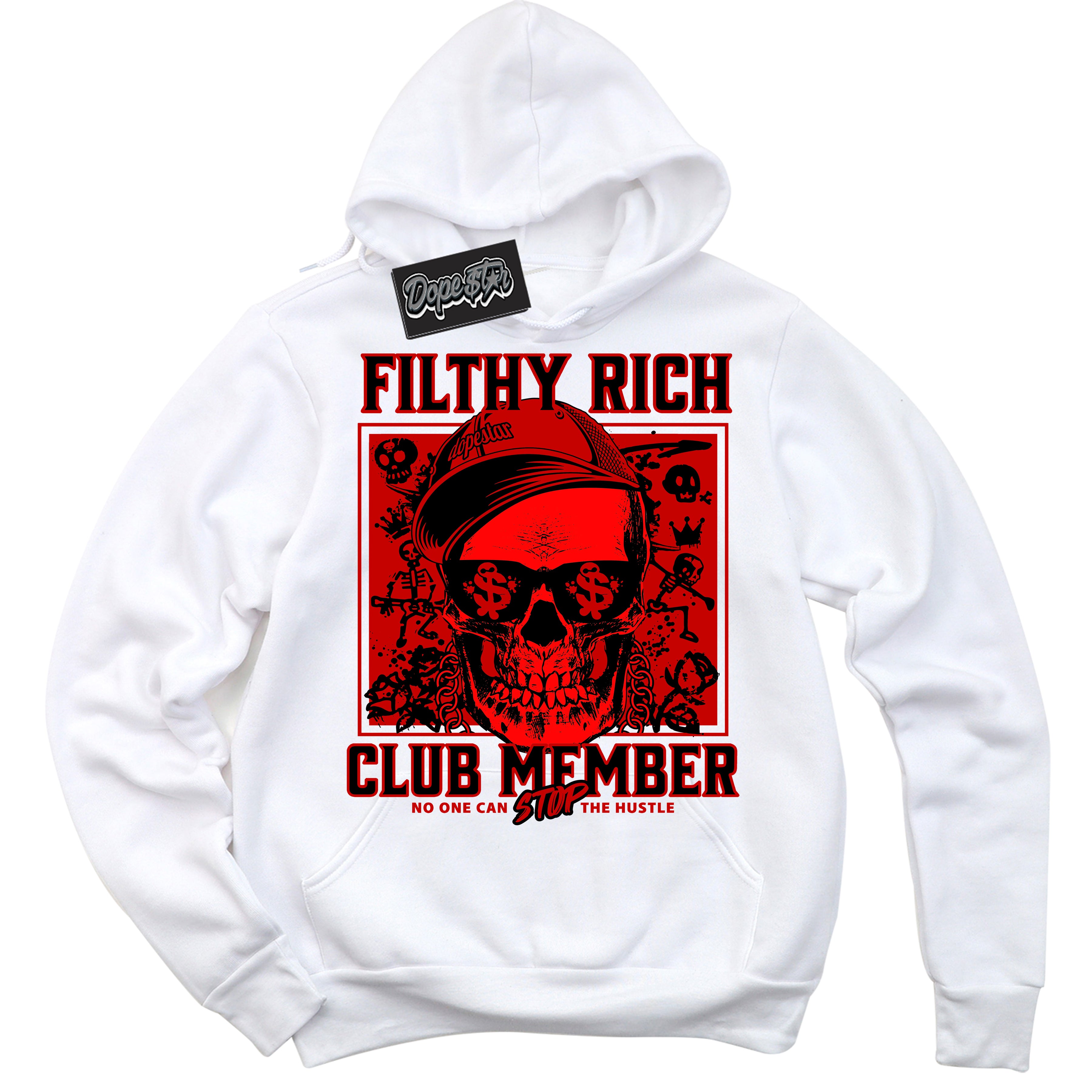 Cool White Hoodie with “ Filthy Rich ”  design that Perfectly Matches RTFKT X ND Genesis.