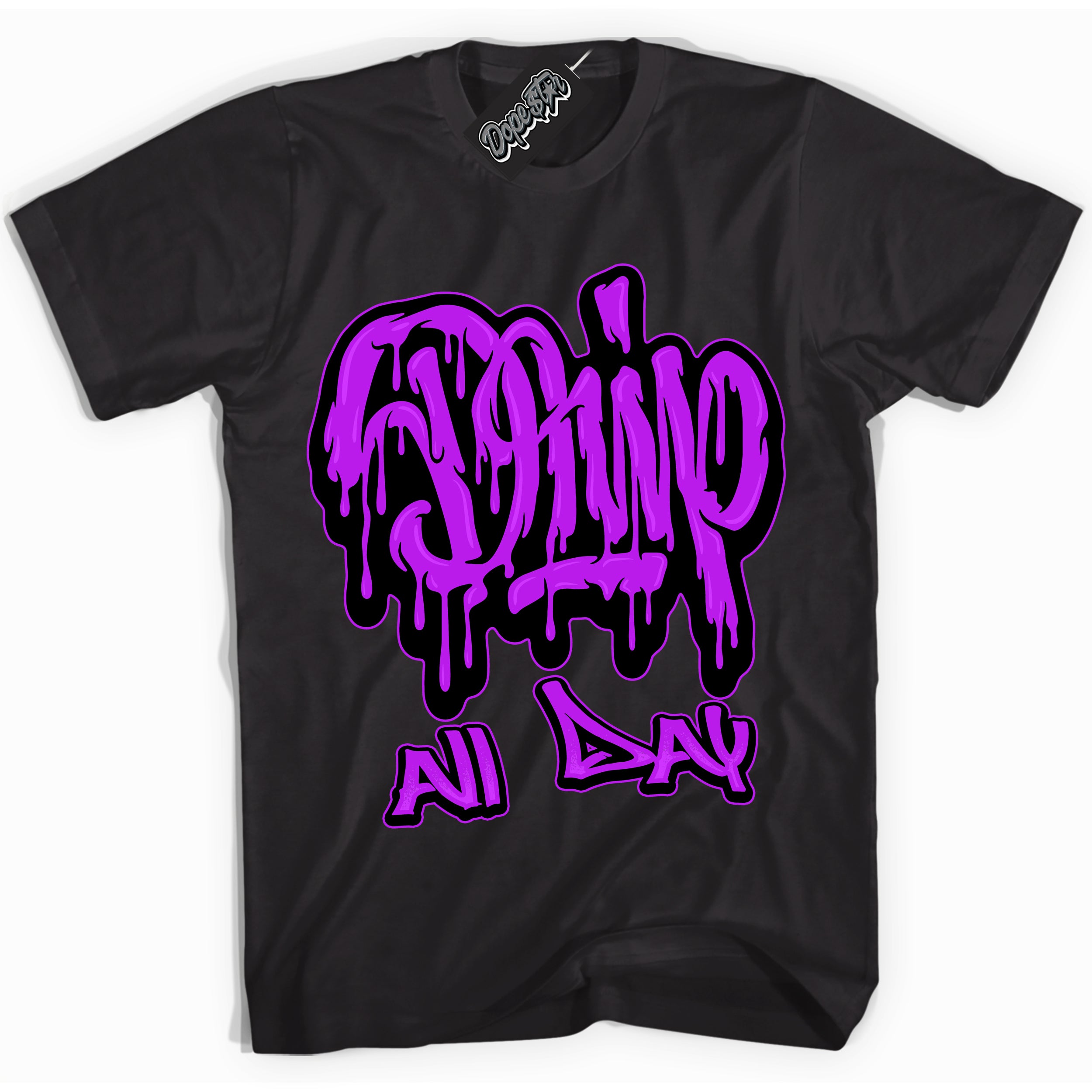 Cool Black Shirt with “ Drip All Day” design that perfectly matches RTKT Genesis Dunk Sneakers.