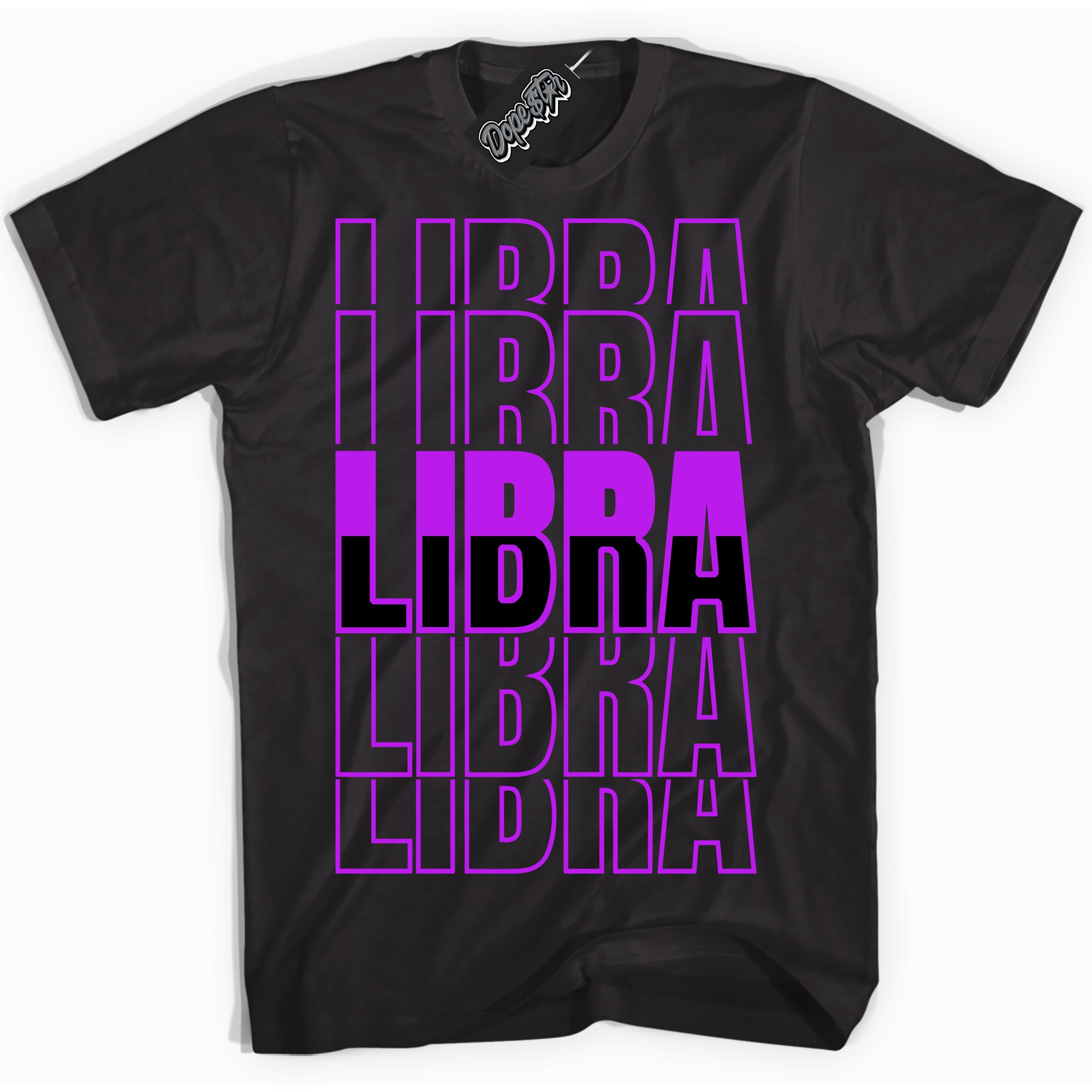 Cool Black Shirt with “ Libra” design that perfectly matches RTKT Genesis Dunk Sneakers.