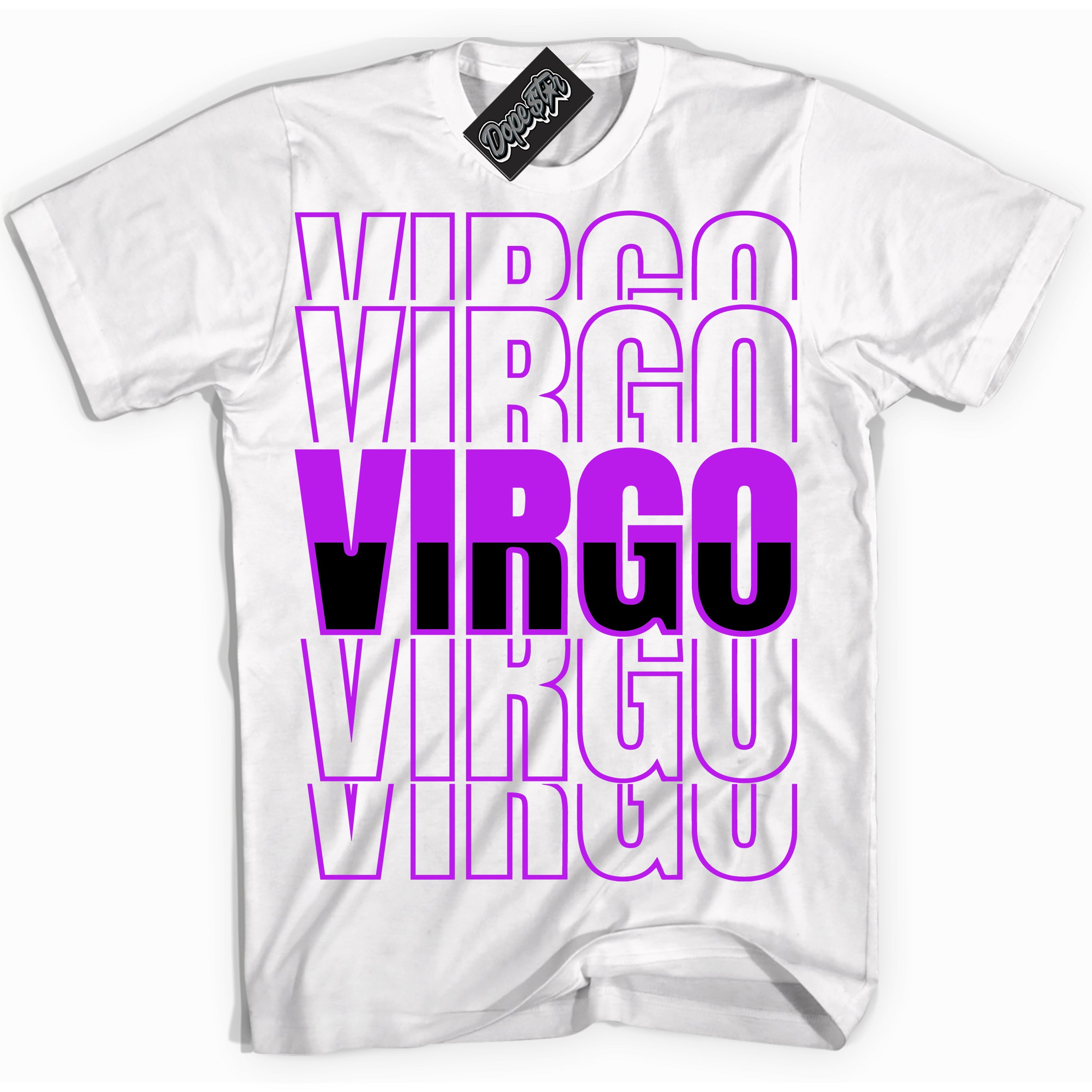 Cool White Shirt with “ Virgo” design that perfectly matches RTKT Genesis Dunk Sneakers.