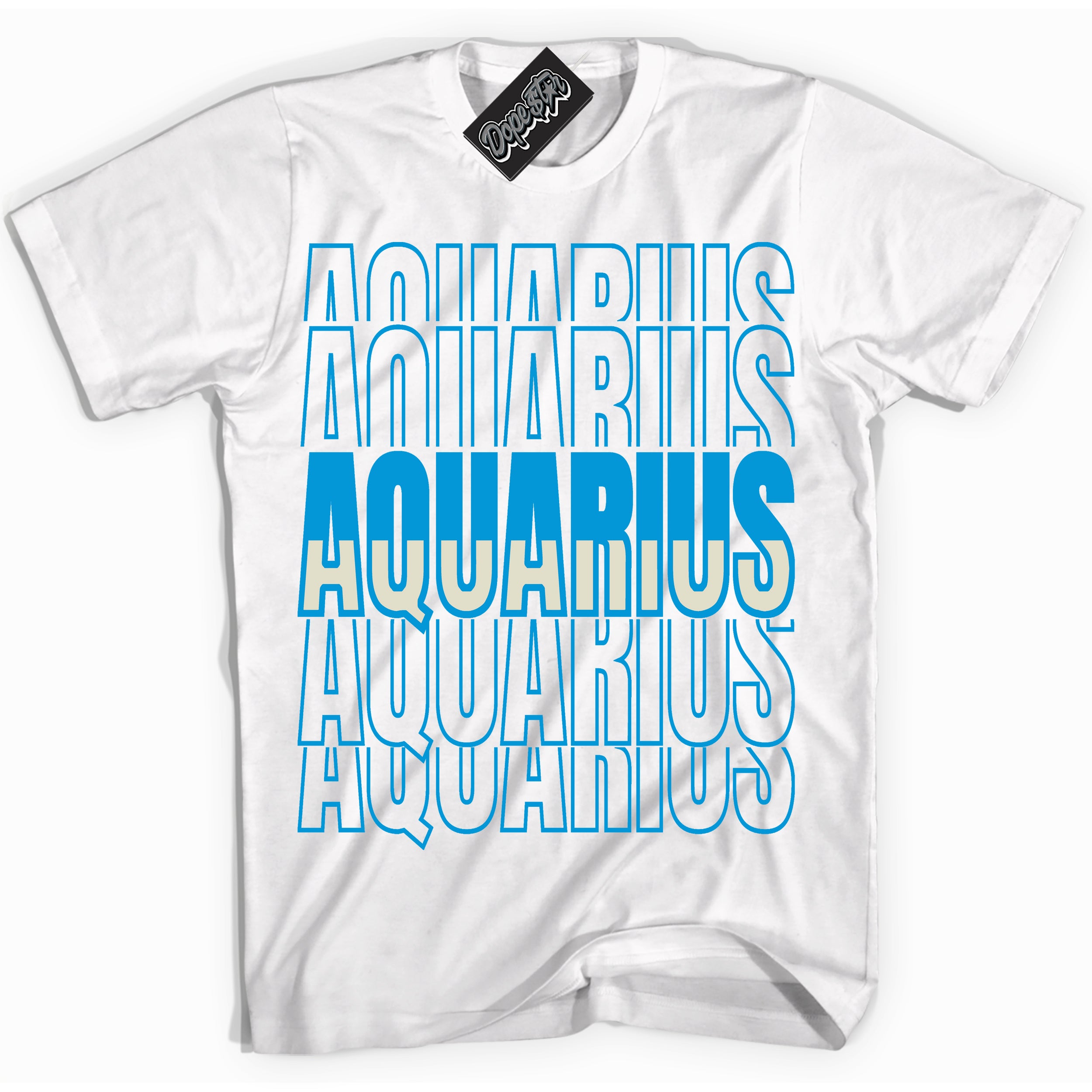 Dunk High Next Nature Light Khaki Star Blue 'Aquarius' Shirt – White Streetwear T-Shirt | Sneaker Matching Tee for Dunk High Next Nature Light Khaki Star Blue | Men's & Women's Streetwear Outfit by Sneaker Shirts Outlet.