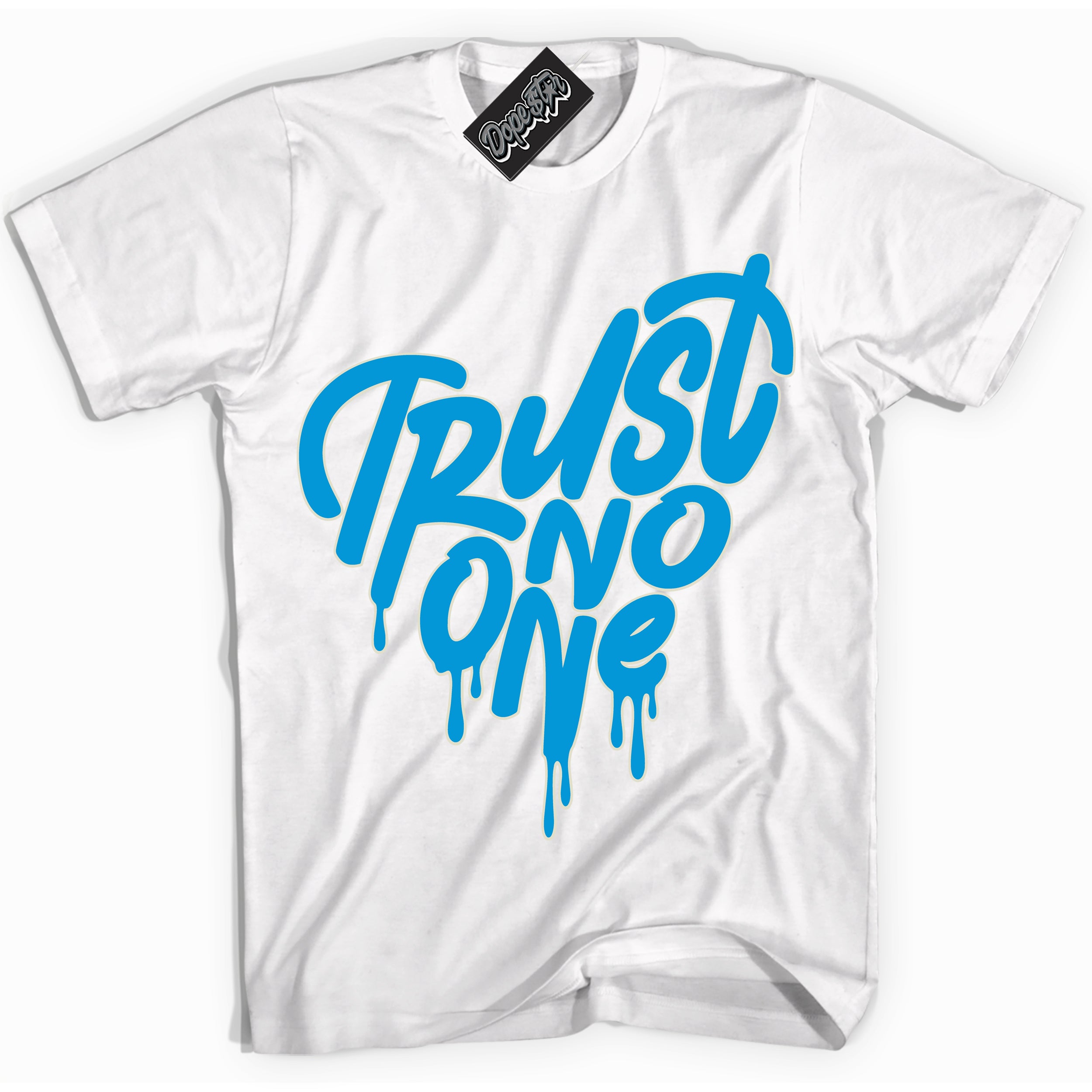 Dunk High Next Nature Light Khaki Star Blue 'Trust No One Heart' Shirt – White Streetwear T-Shirt | Sneaker Matching Tee for Dunk High Next Nature Light Khaki Star Blue | Urban Fashion for Trust No One Heart | Men's & Women's Streetwear Outfit by Sneaker Shirts Outlet.