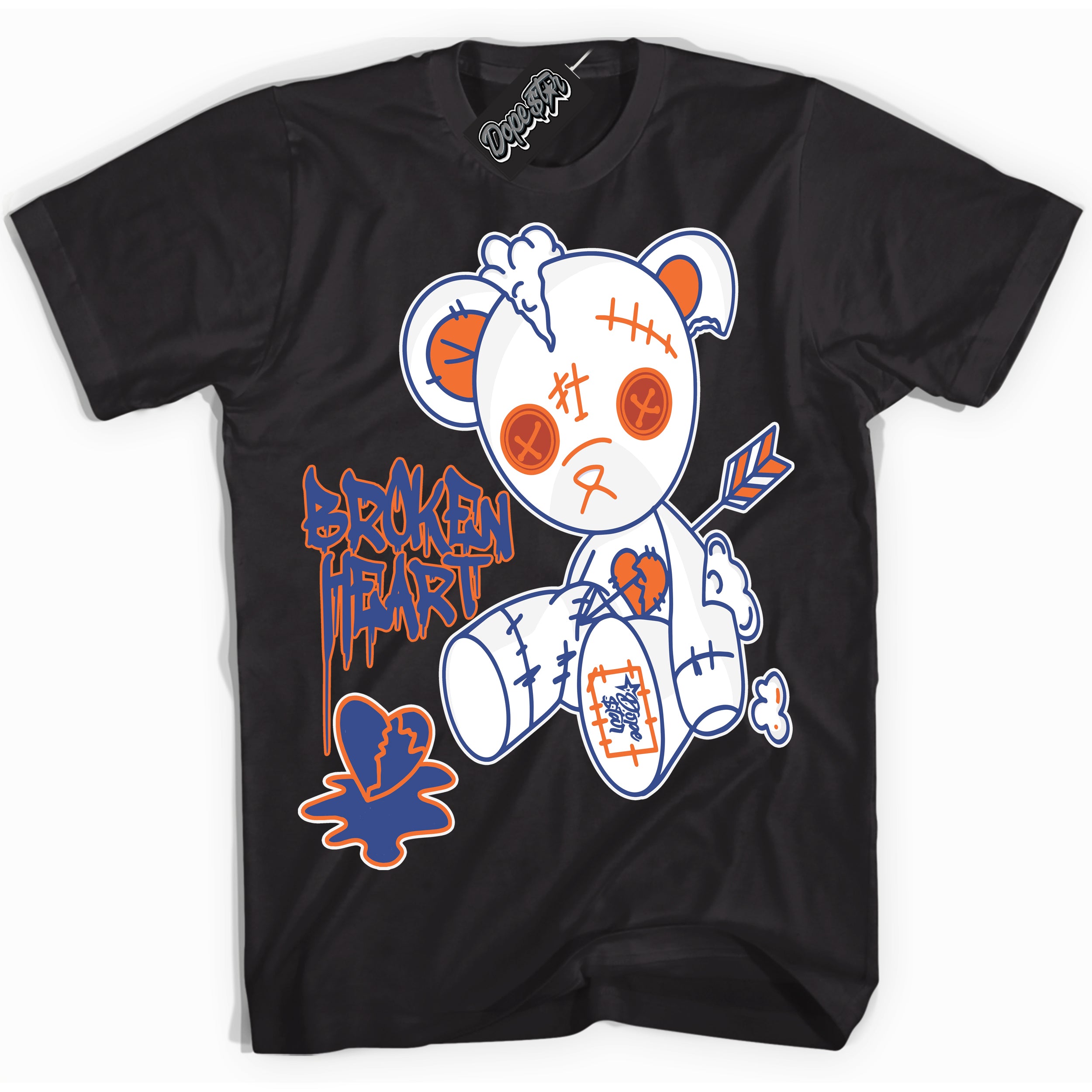 Cool Black Shirt with “ Broken Heart Bear ” design that perfectly matches Low Knicks.
