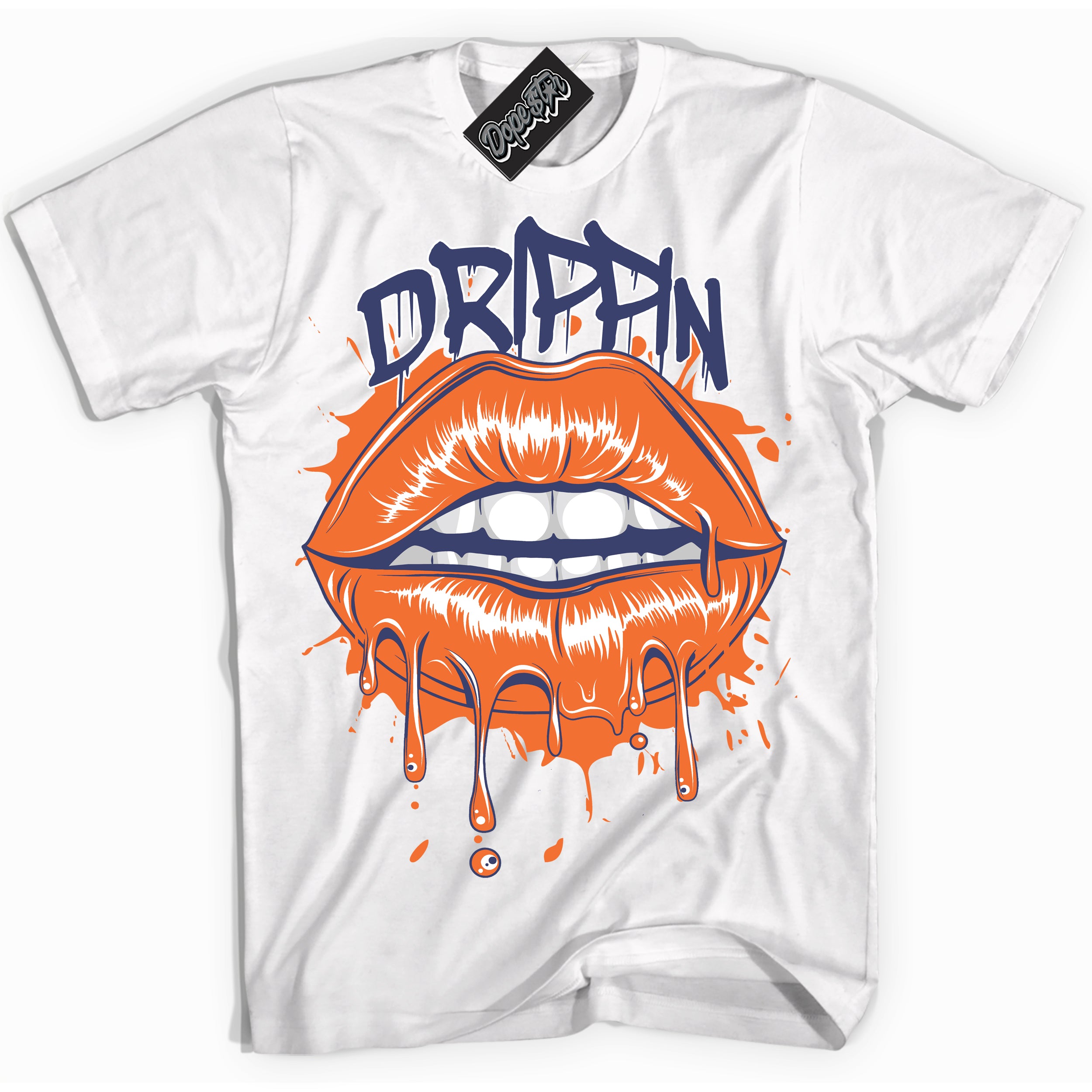 Cool White Shirt with “ Drippin ” design that perfectly matches Low Knicks.