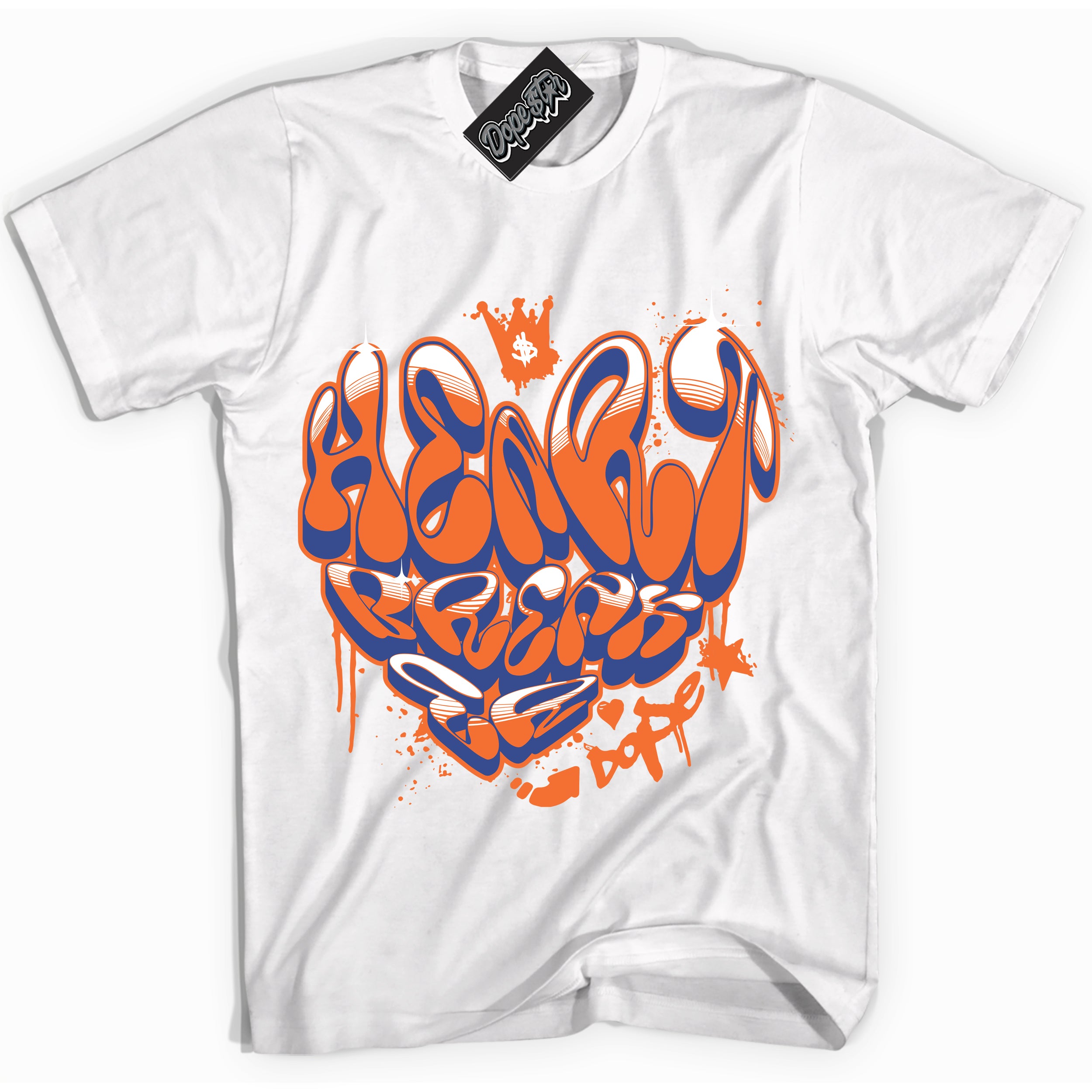 Cool White Shirt with “ Heartbreaker Graffiti ” design that perfectly matches Low Knicks.