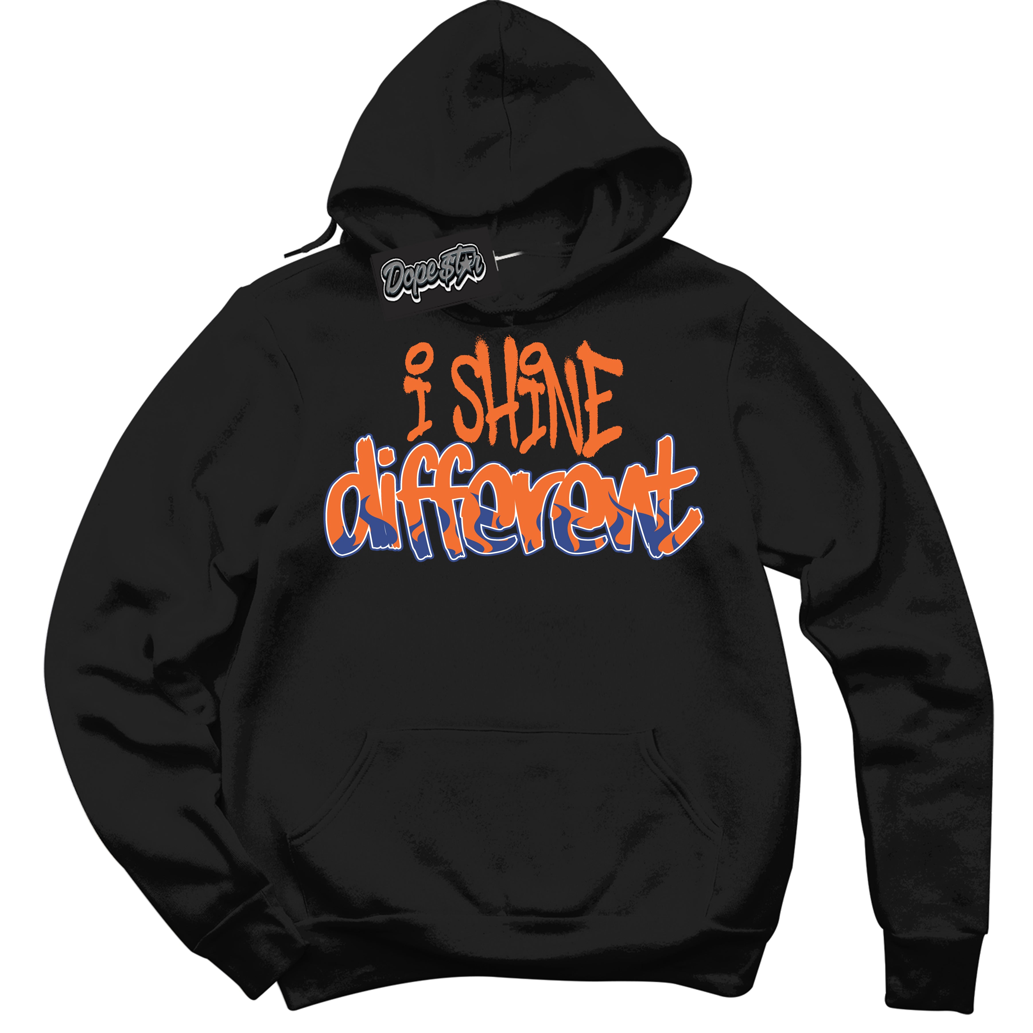 Cool Black Hoodie with “ I Shine Different ” design that Perfectly Matches Low Knicks.