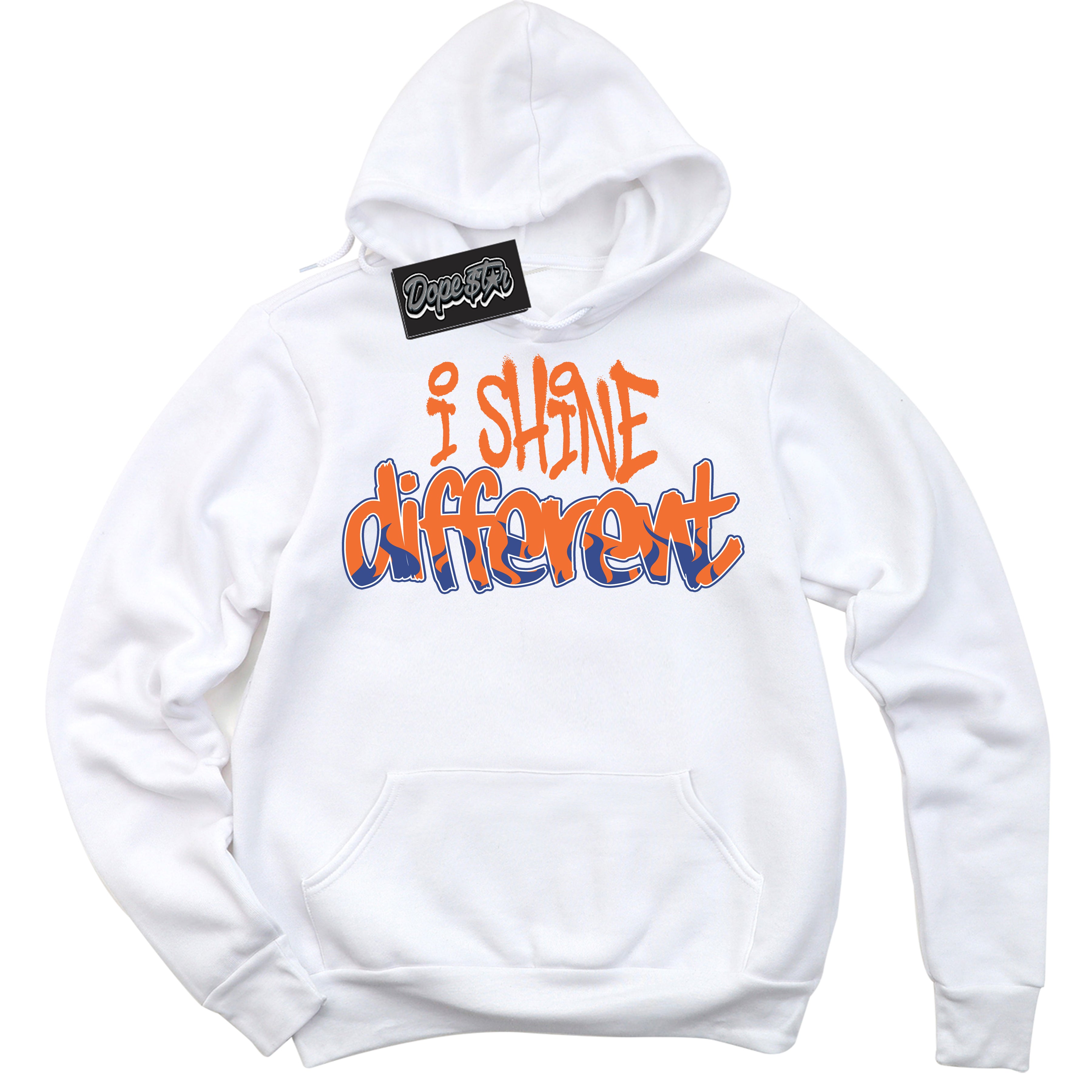 Cool White Hoodie with “ I Shine Different ” design that Perfectly Matches Low Knicks.