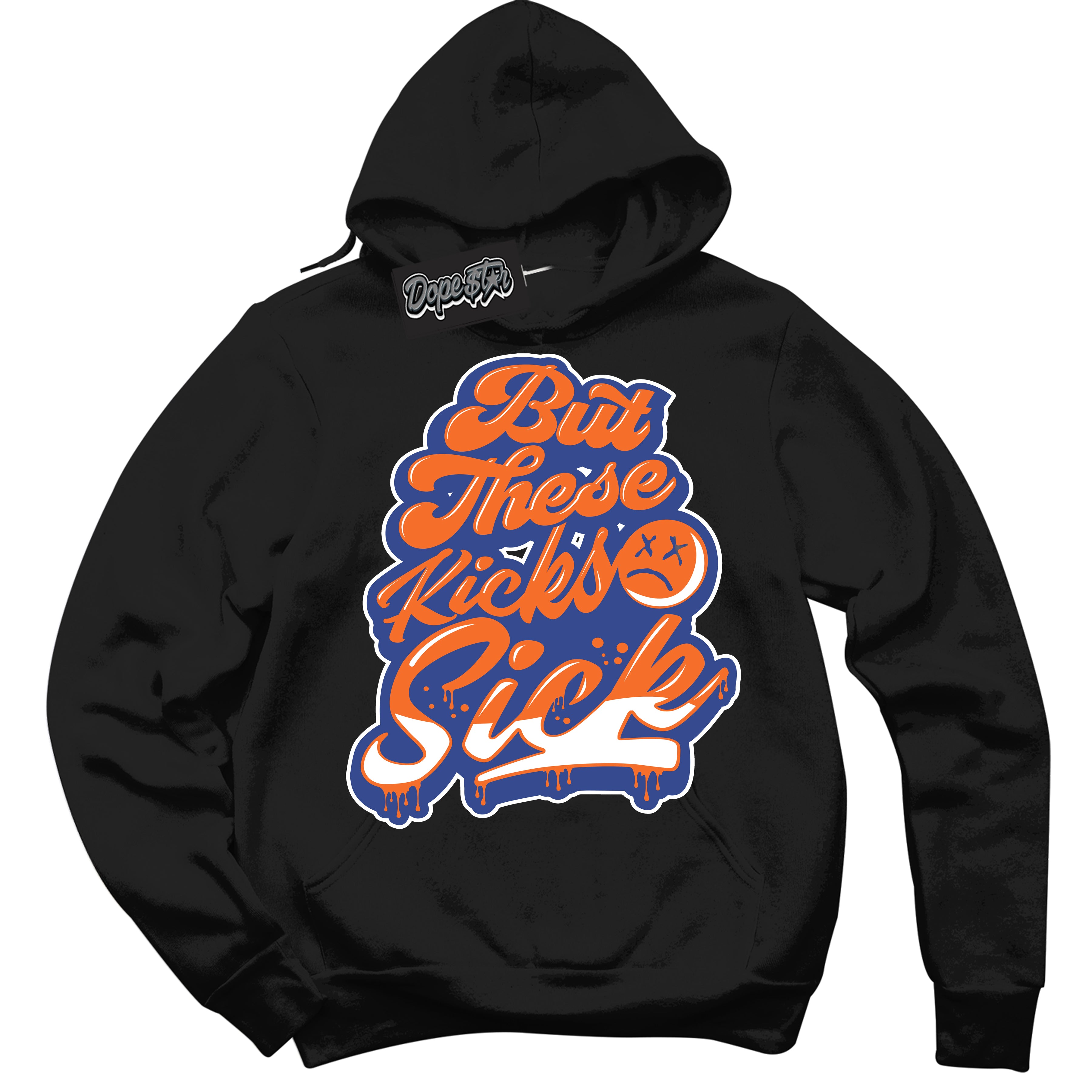 Cool Black Hoodie with “ Kick Sick ” design that Perfectly Matches Low Knicks.
