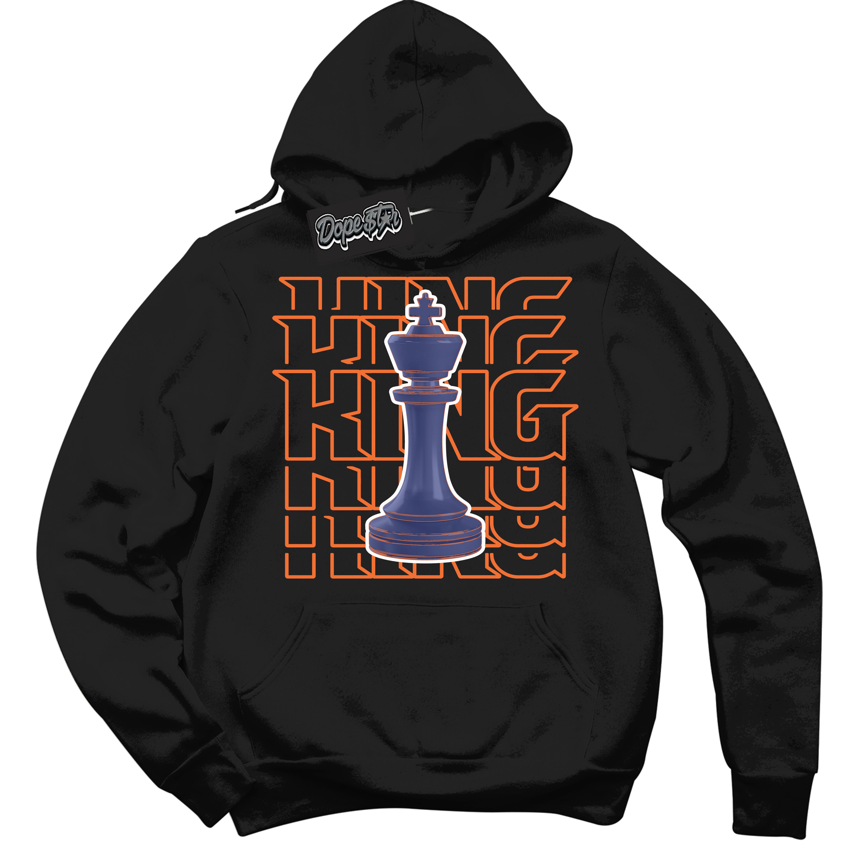 Cool Black Hoodie with “ King Chess ” design that Perfectly Matches Low Knicks.