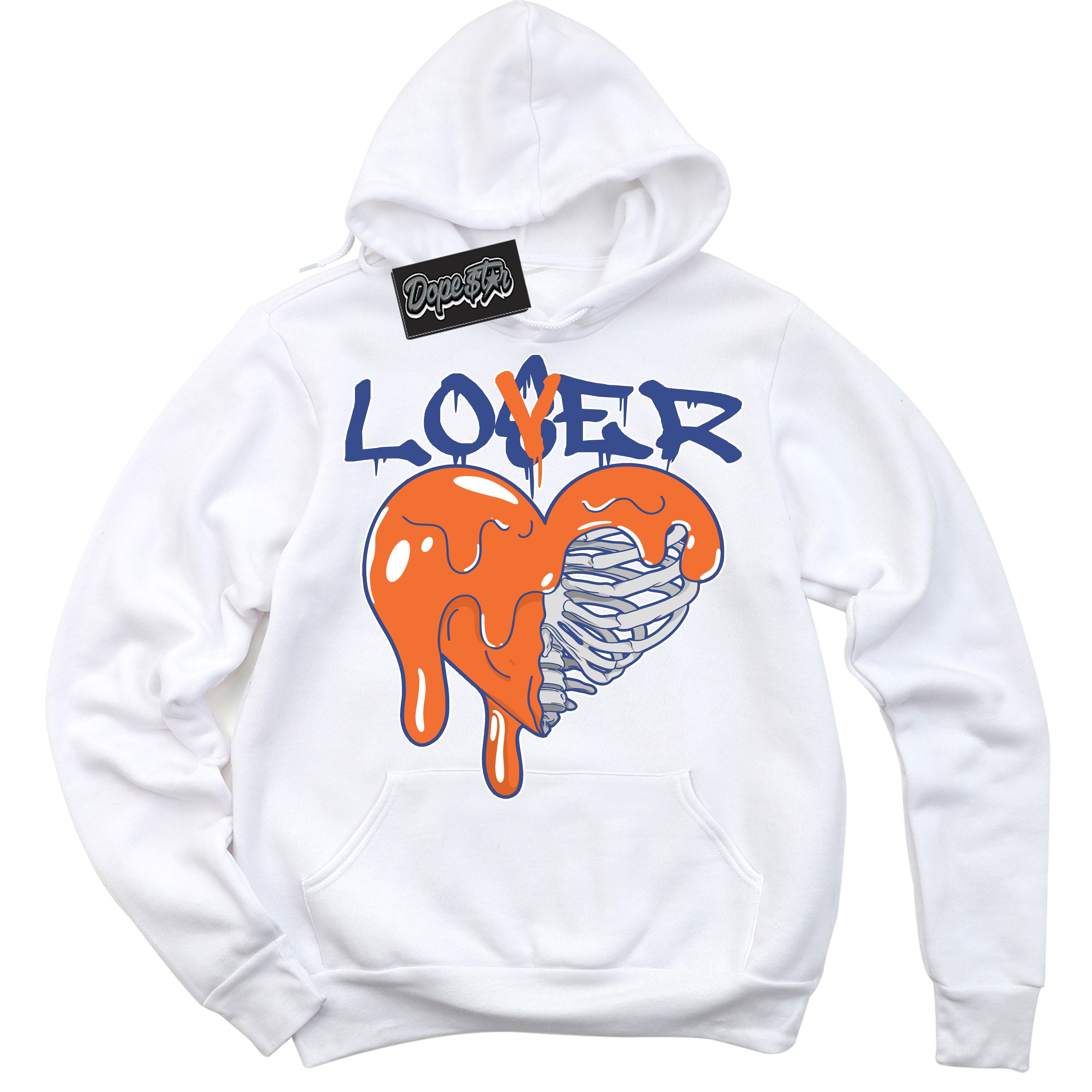 Cool White Hoodie with “ Lover Loser ” design that Perfectly Matches Low Knicks.