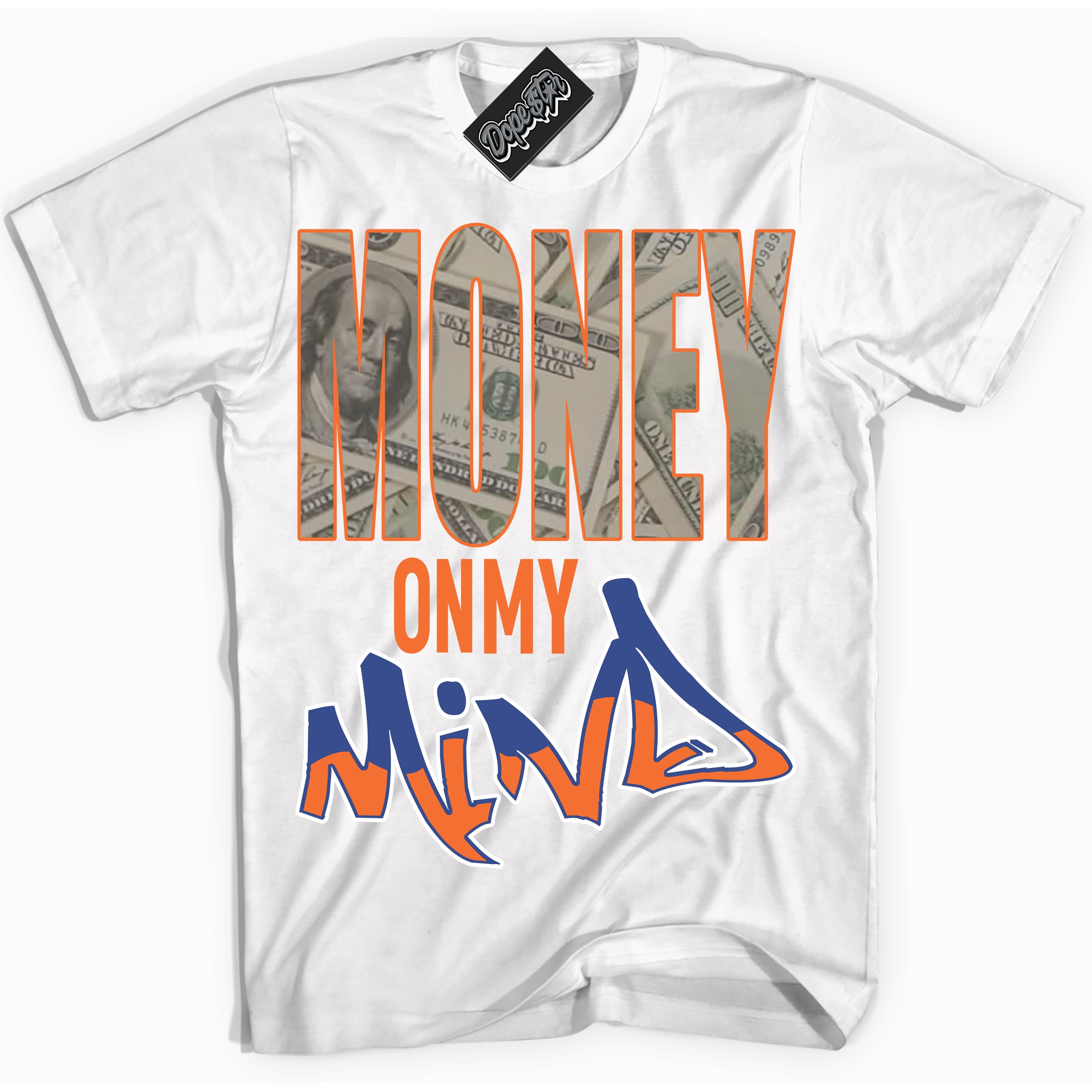 Cool White Shirt with “ Money On My Mind ” design that perfectly matches Low Knicks.