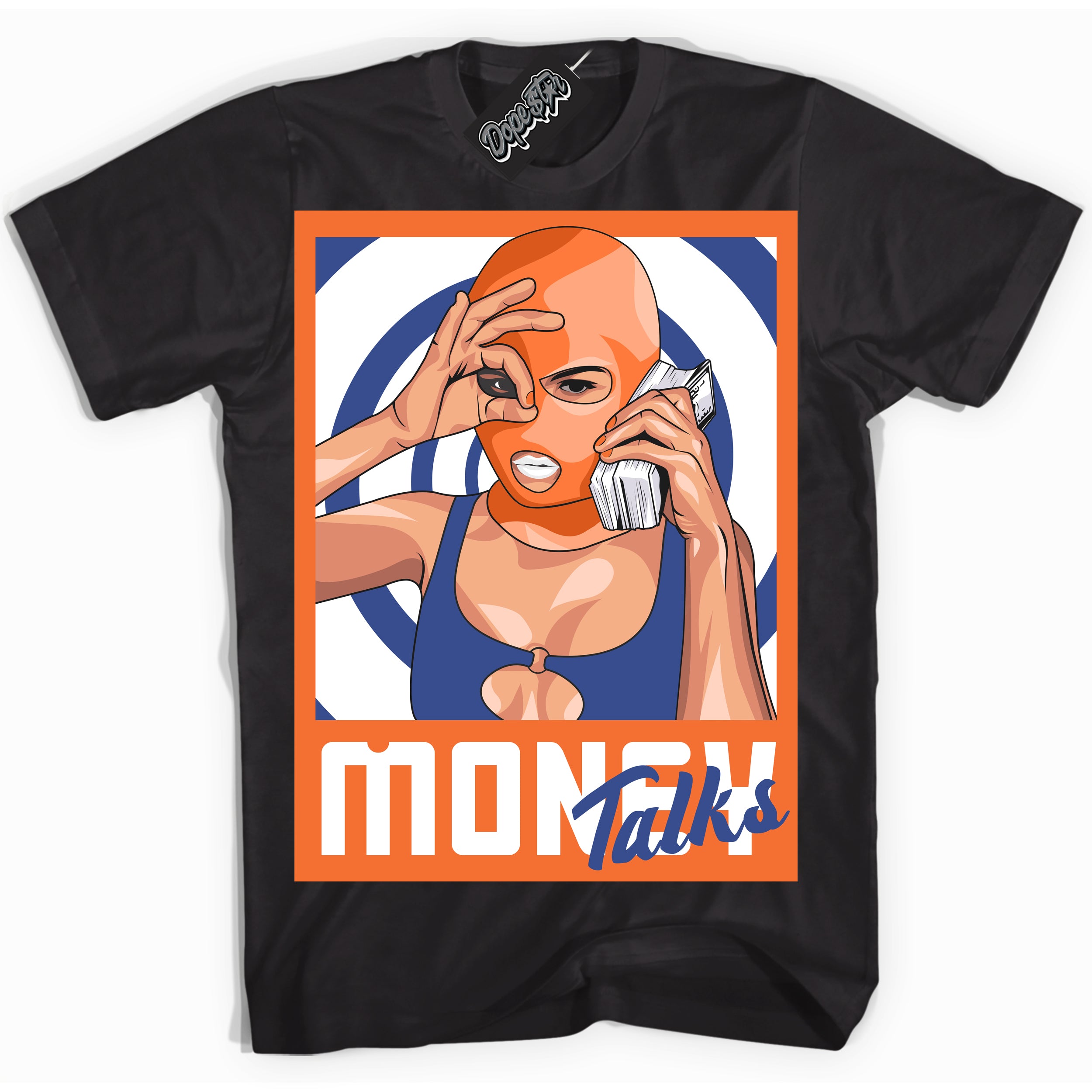 Cool Black Shirt with “ Money Talks ” design that perfectly matches Low Knicks.
