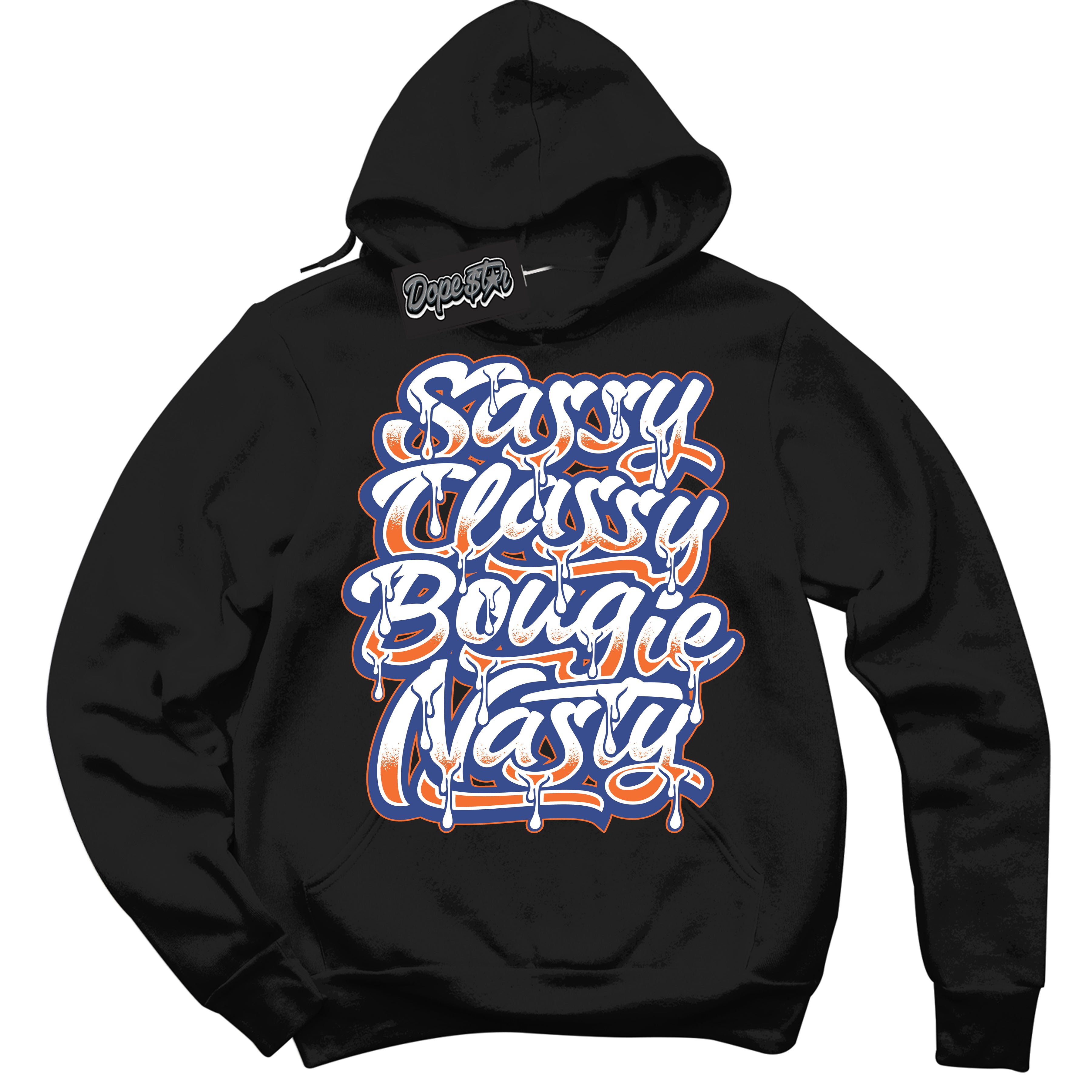 Cool Black Hoodie with “ Sassy Classy ” design that Perfectly Matches Low Knicks.