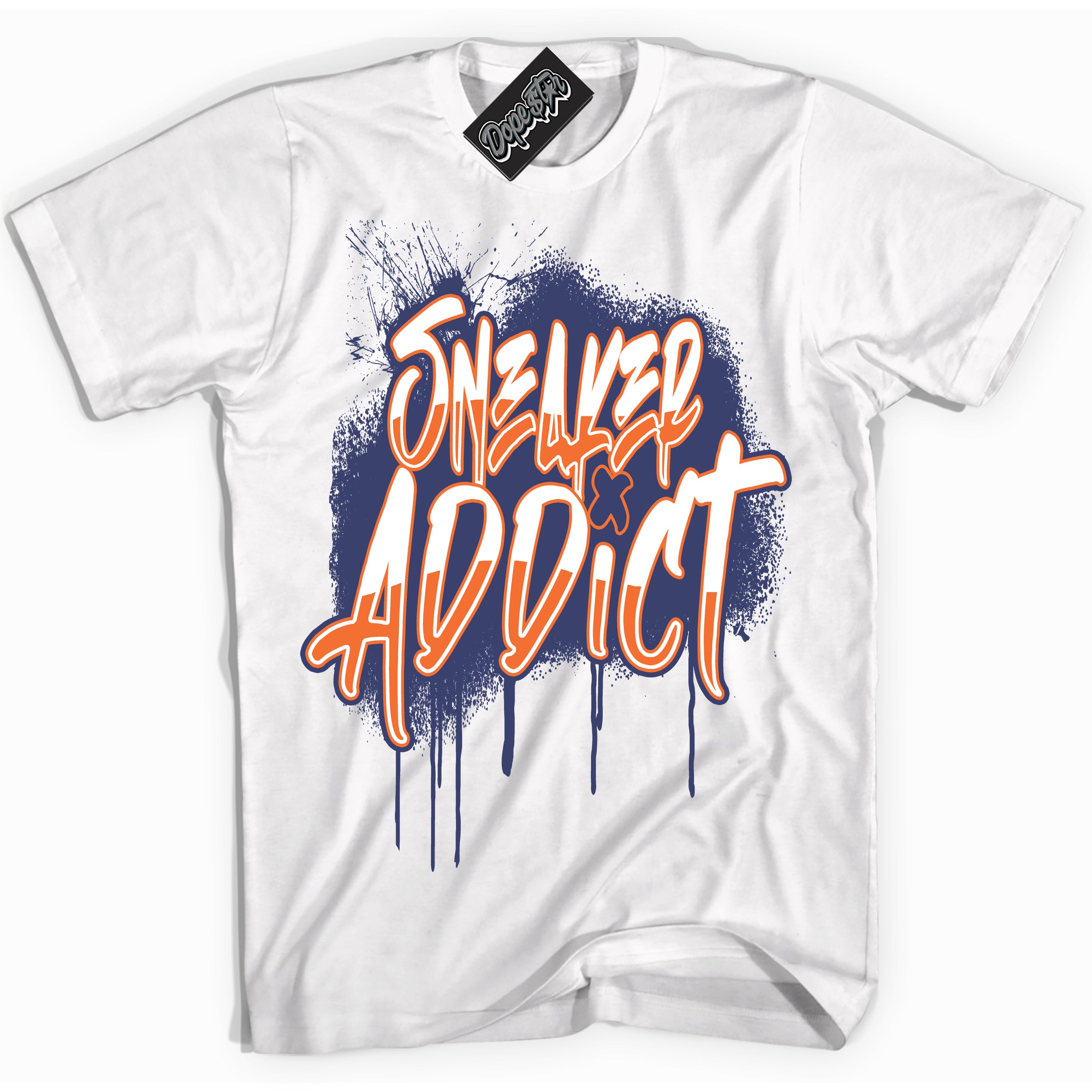 Cool White Shirt with “ Sneaker Addict ” design that perfectly matches Low Knicks.