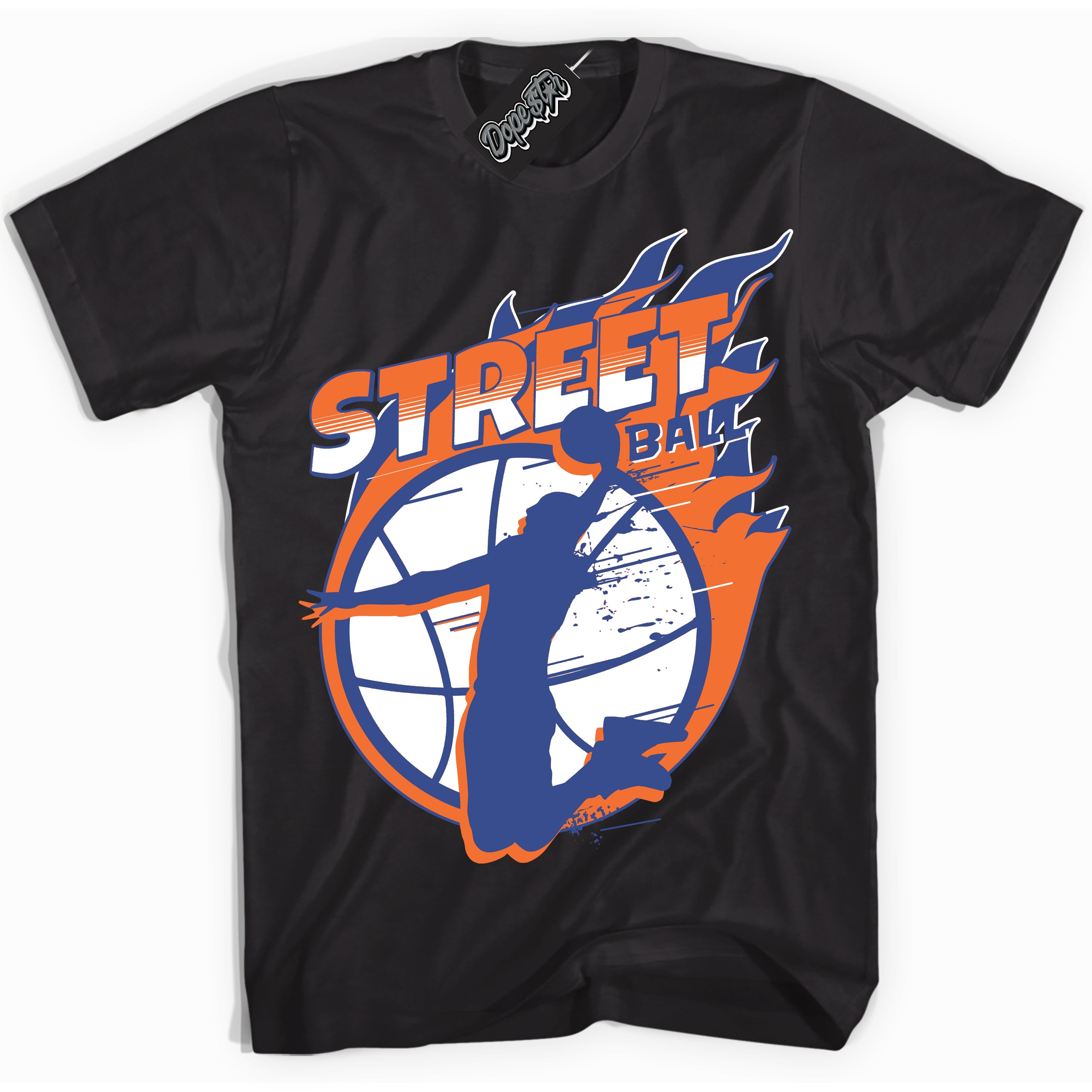 Cool Black Shirt with “ Street Ball ” design that perfectly matches Low Knicks.