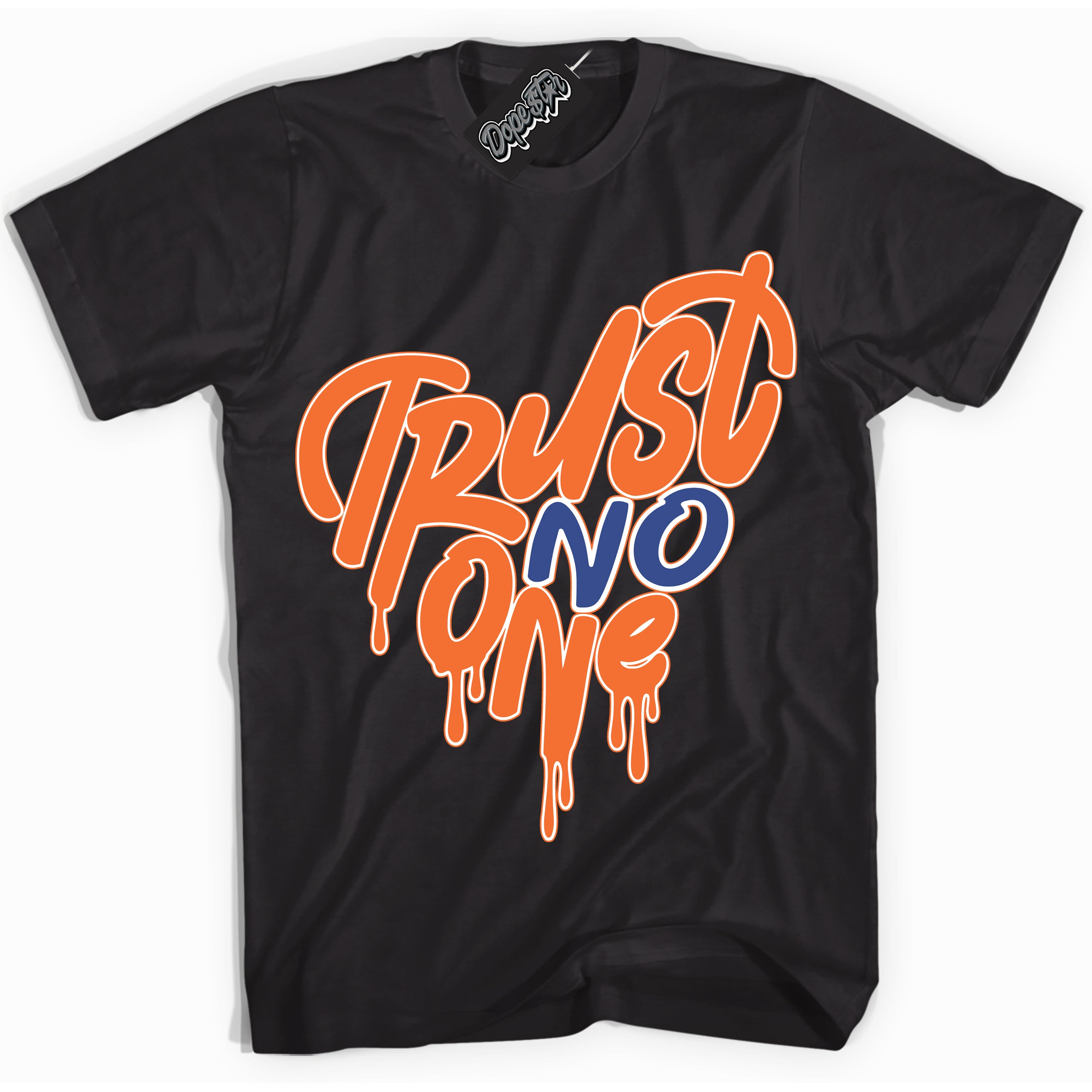 Cool Black Shirt with “ Trust No One Heart ” design that perfectly matches Low Knicks.