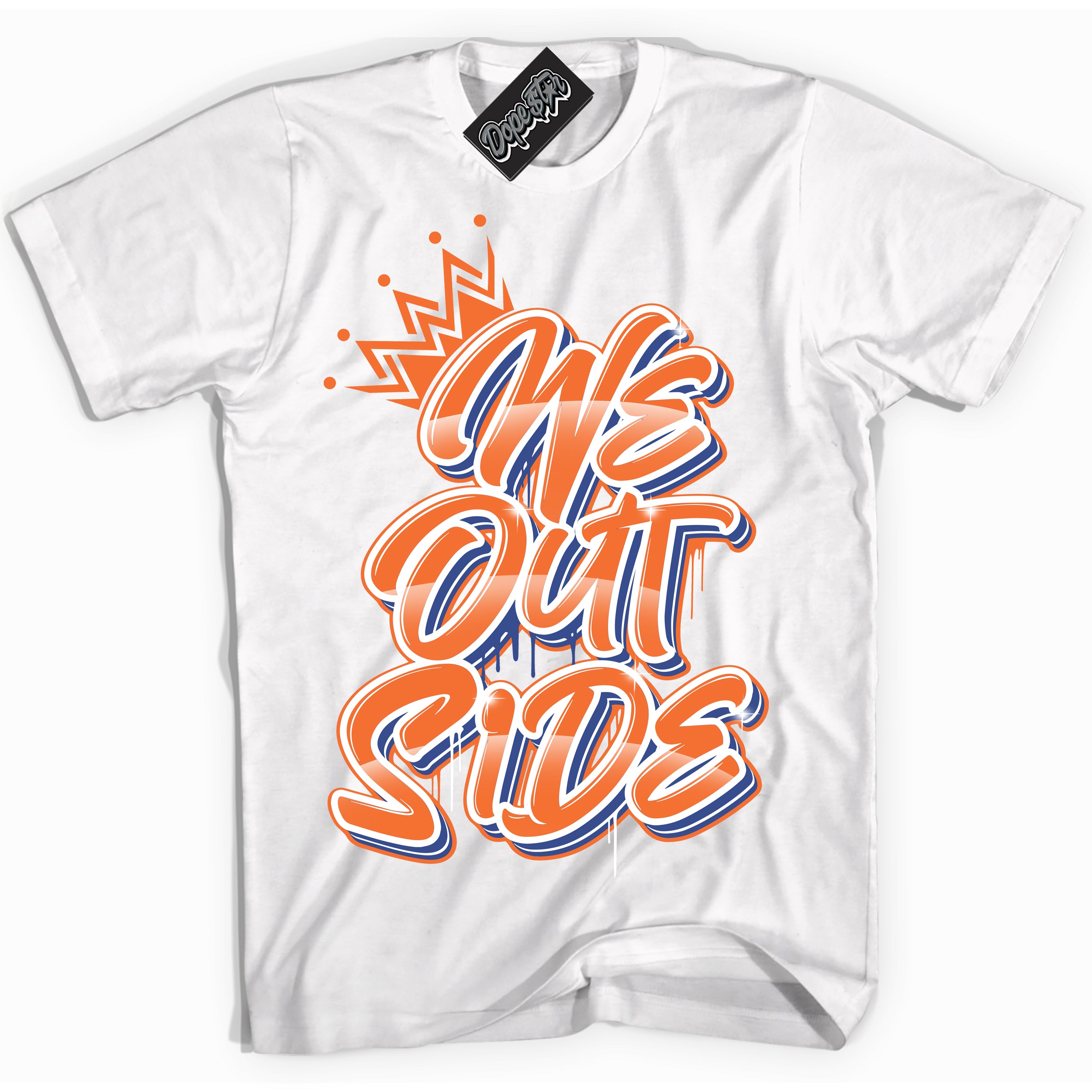 Cool White Shirt with “ We Outside ” design that perfectly matches Low Knicks.