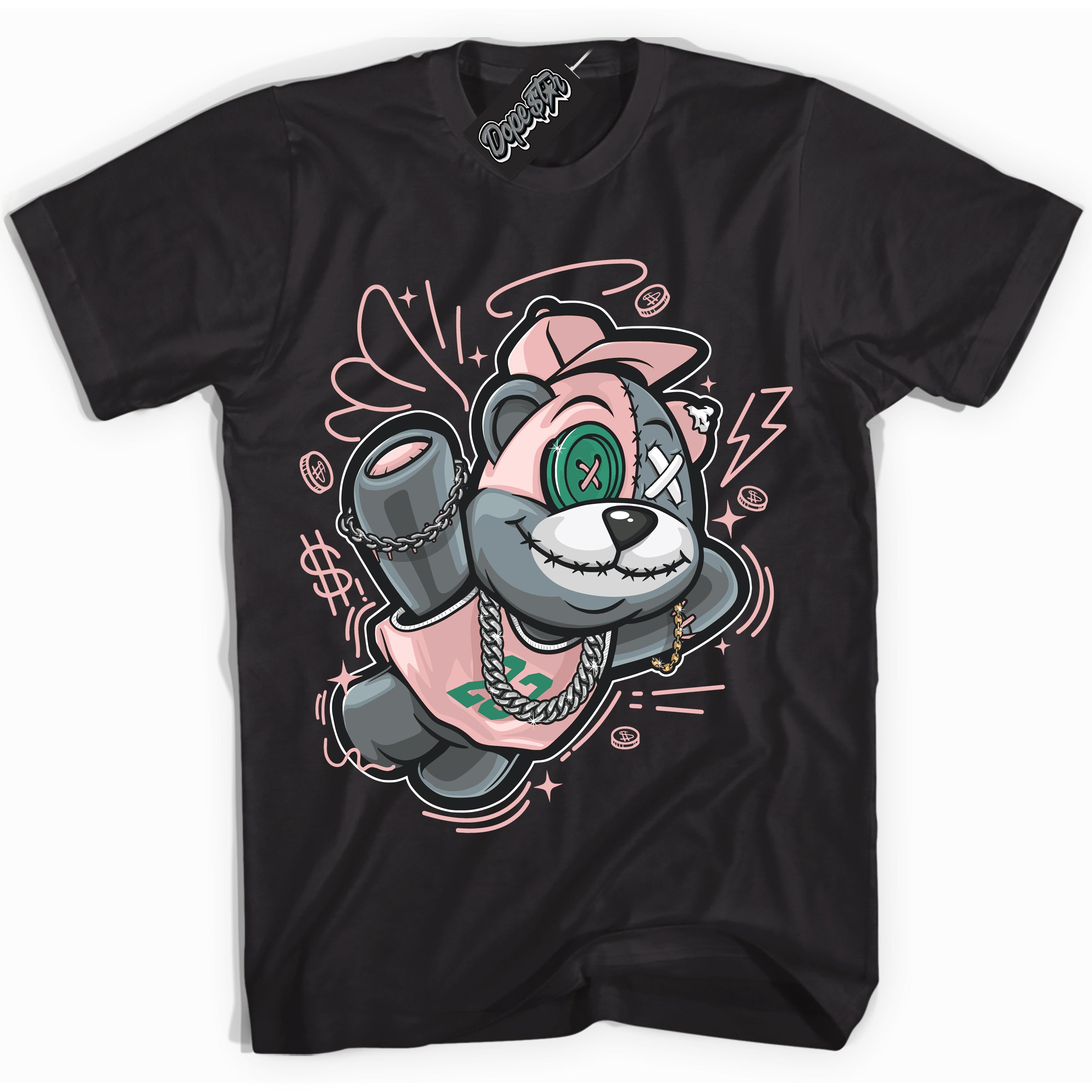 Cool Black Shirt with “ Slam Dunk Bear ” design that perfectly matches Malachite Dunks Dunks.