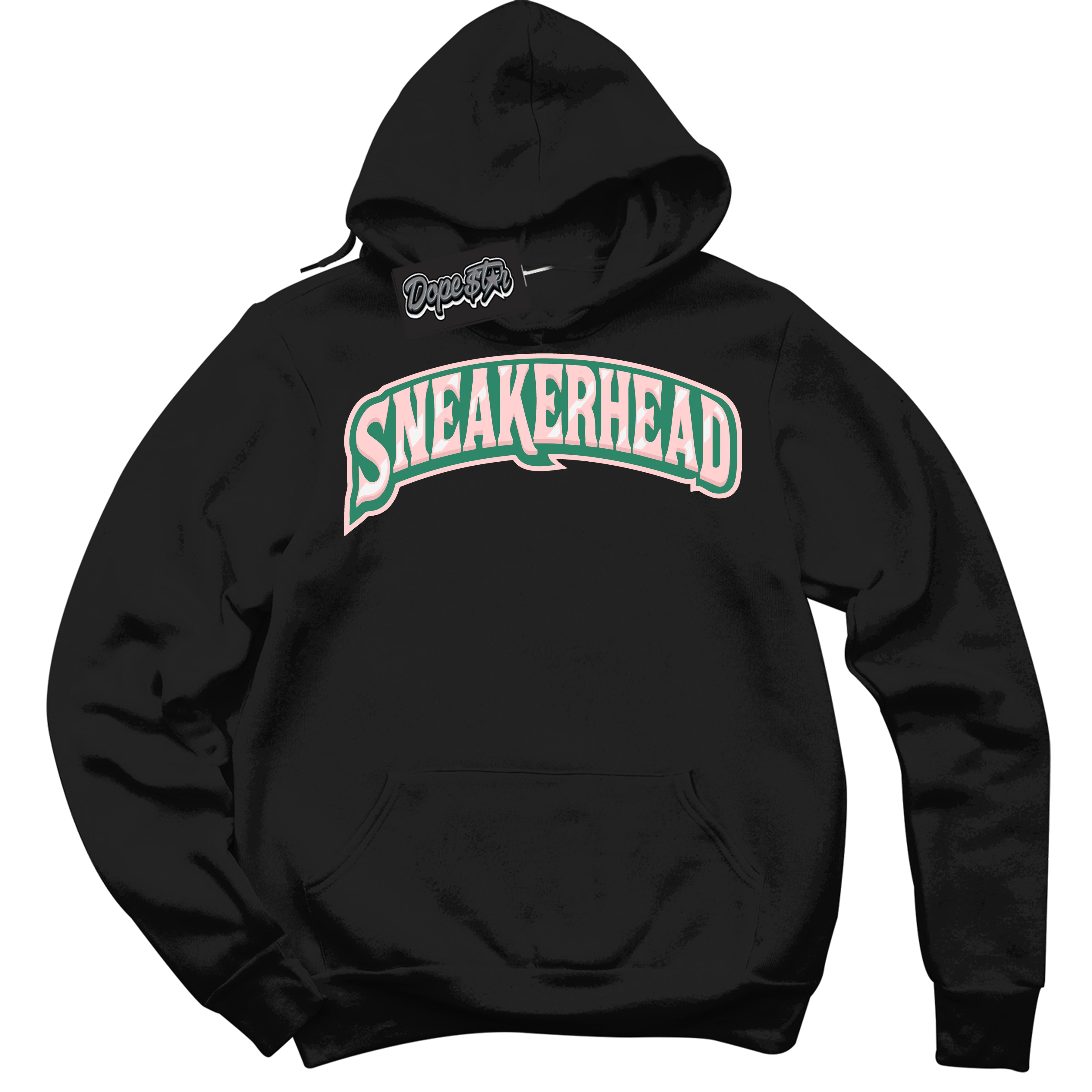 Cool Black Hoodie with “ Sneakerhead ”  design that Perfectly Matches Malachite Dunks Dunks.