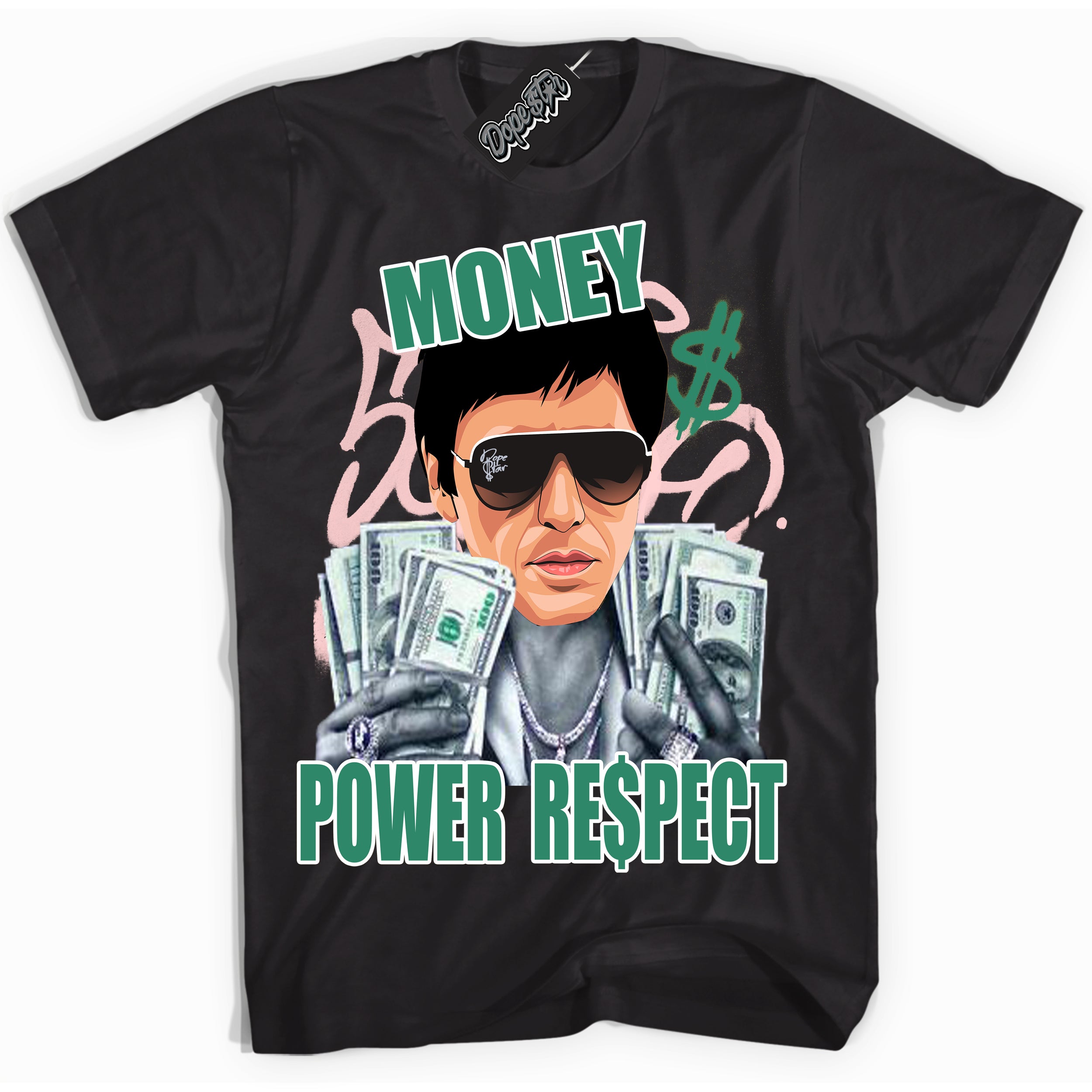 Cool Black Shirt with “ Tony Montana ” design that perfectly matches Malachite Dunks Dunks.