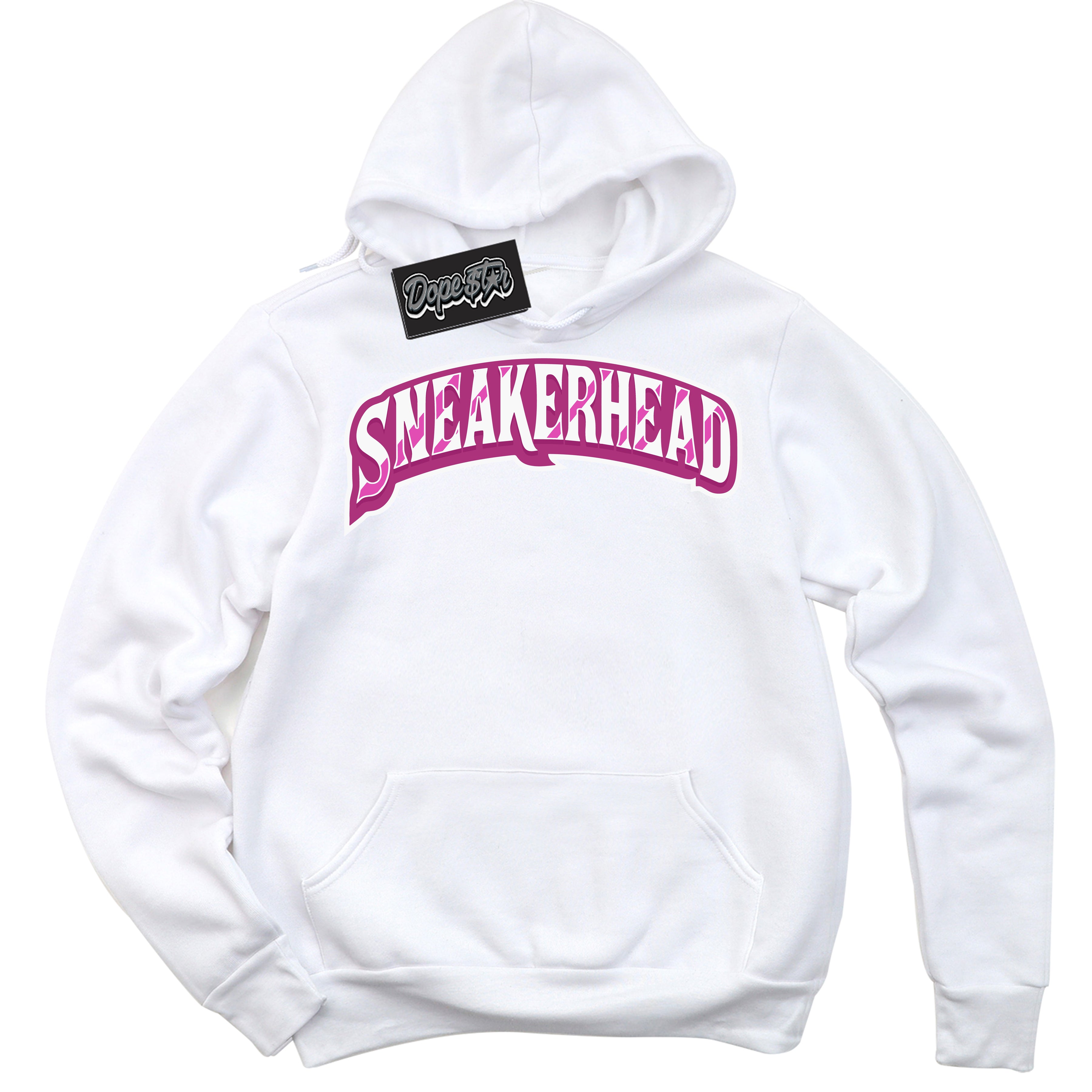 Dunk Low Next Nature Hot Fuchsia Dunk 'Sneakerhead' Hoodie - White Streetwear Mockup | Sneakerhead Sweatshirt Matching Dunk Low Next Nature Hot Fuchsia Dunk | Sneakerhead Urban Streetwear for Sneaker Matching OOTD | Outfits that pair perfectly with your ND Low Next Nature Hot Fuchsia Dunk | Sneakerhead Fashion Must-Have Apparel for Men and Women.