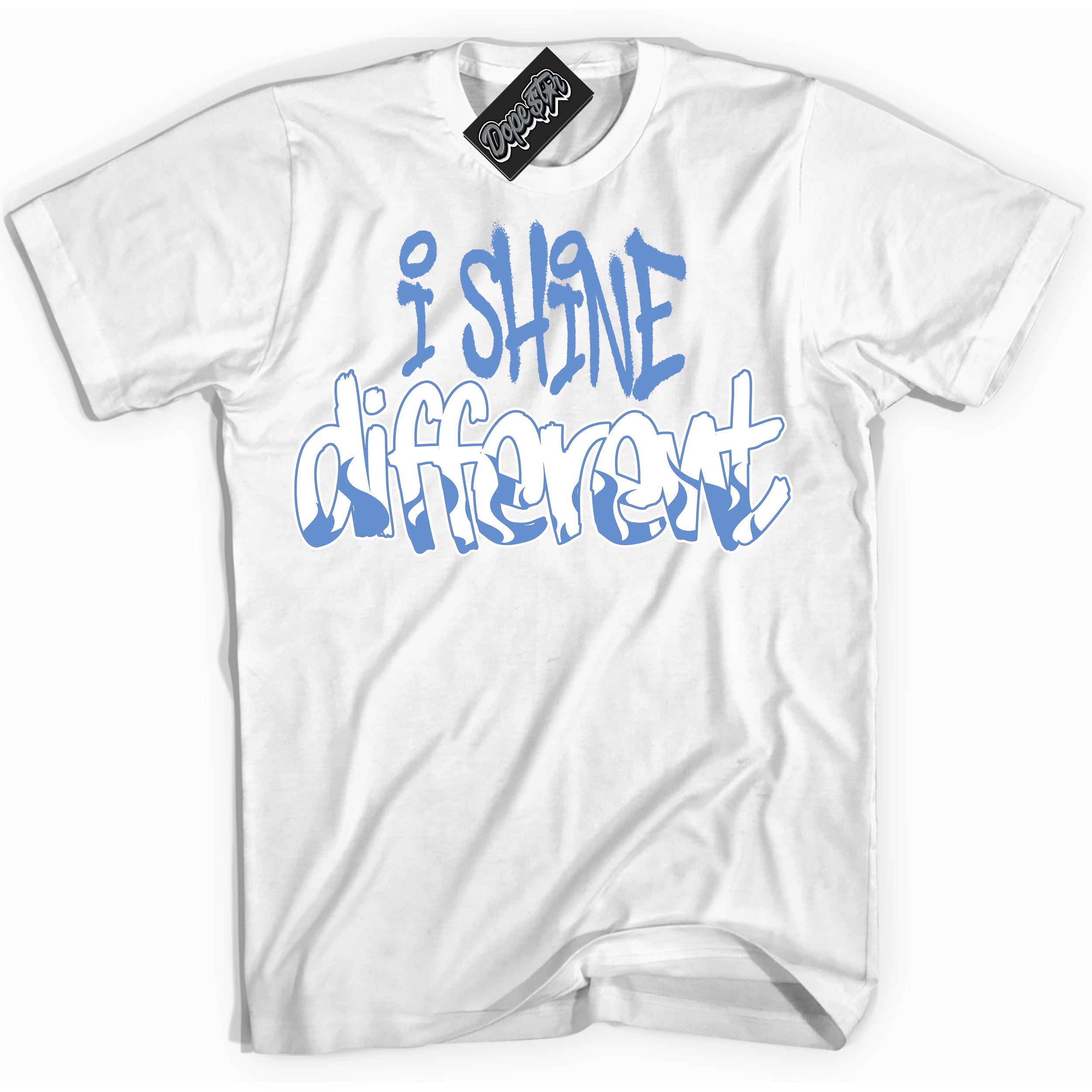 Cool White Shirt with “ I Shine Different ” design that perfectly matches Polar Blue Dunk.