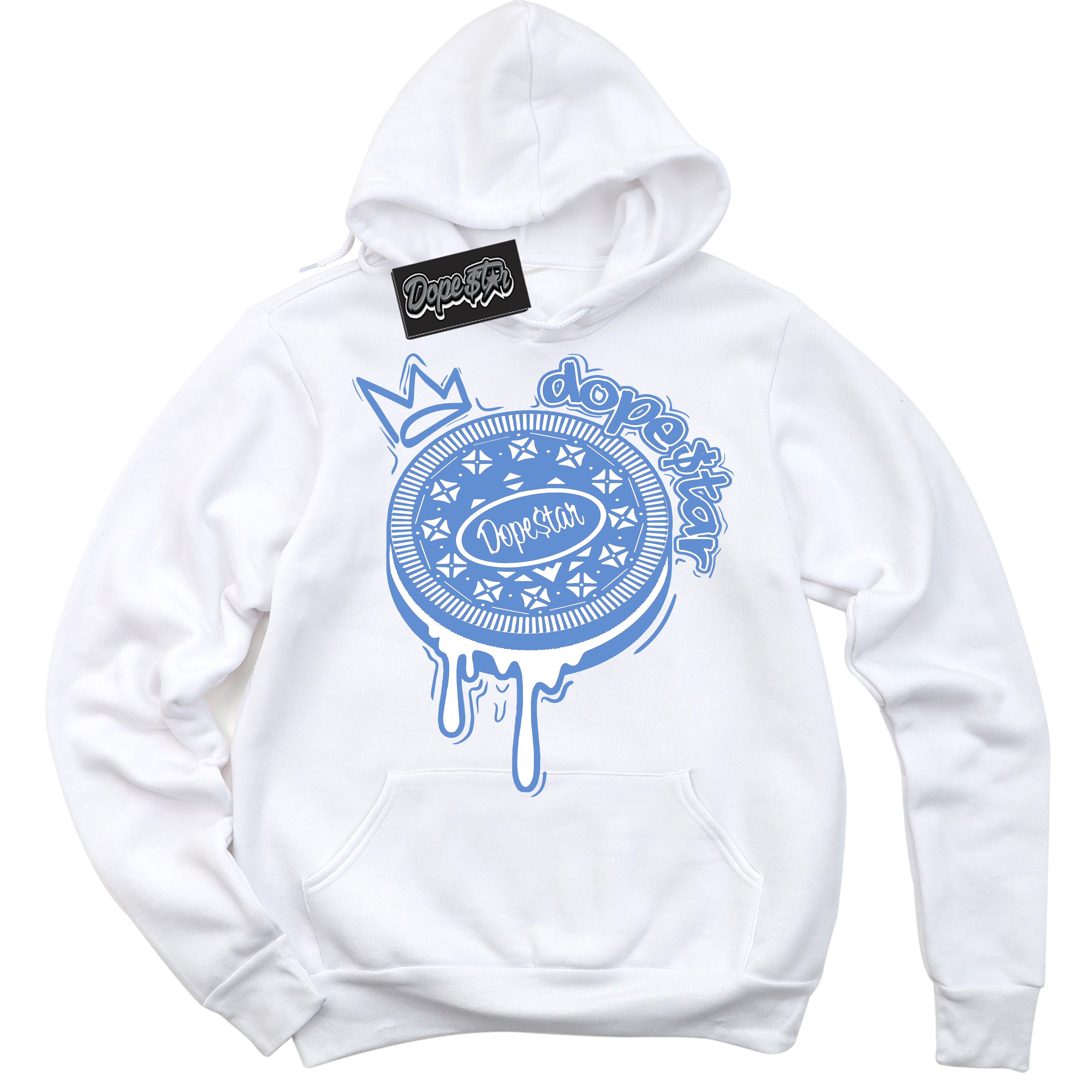 Cool White Hoodie with “ Oreo DS ”  design that Perfectly Matches Polar Blue Dunk.
