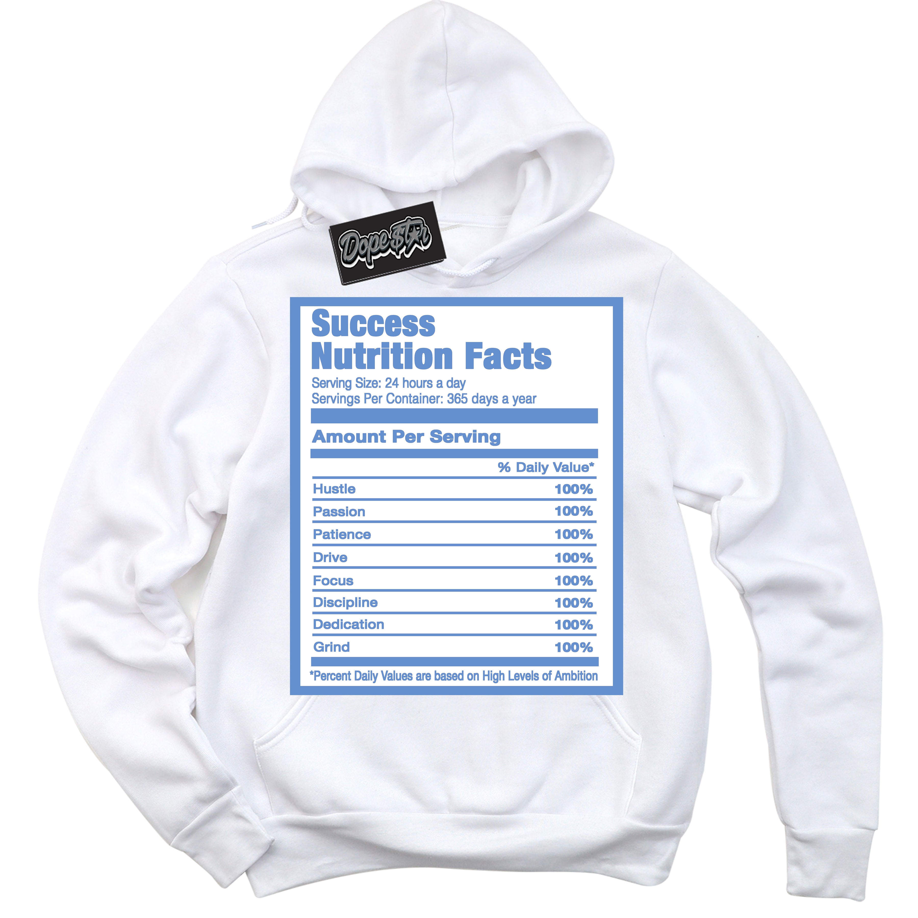 Cool White Hoodie with “ Loyalty Crown ”  design that Perfectly Matches Polar Blue Dunk.