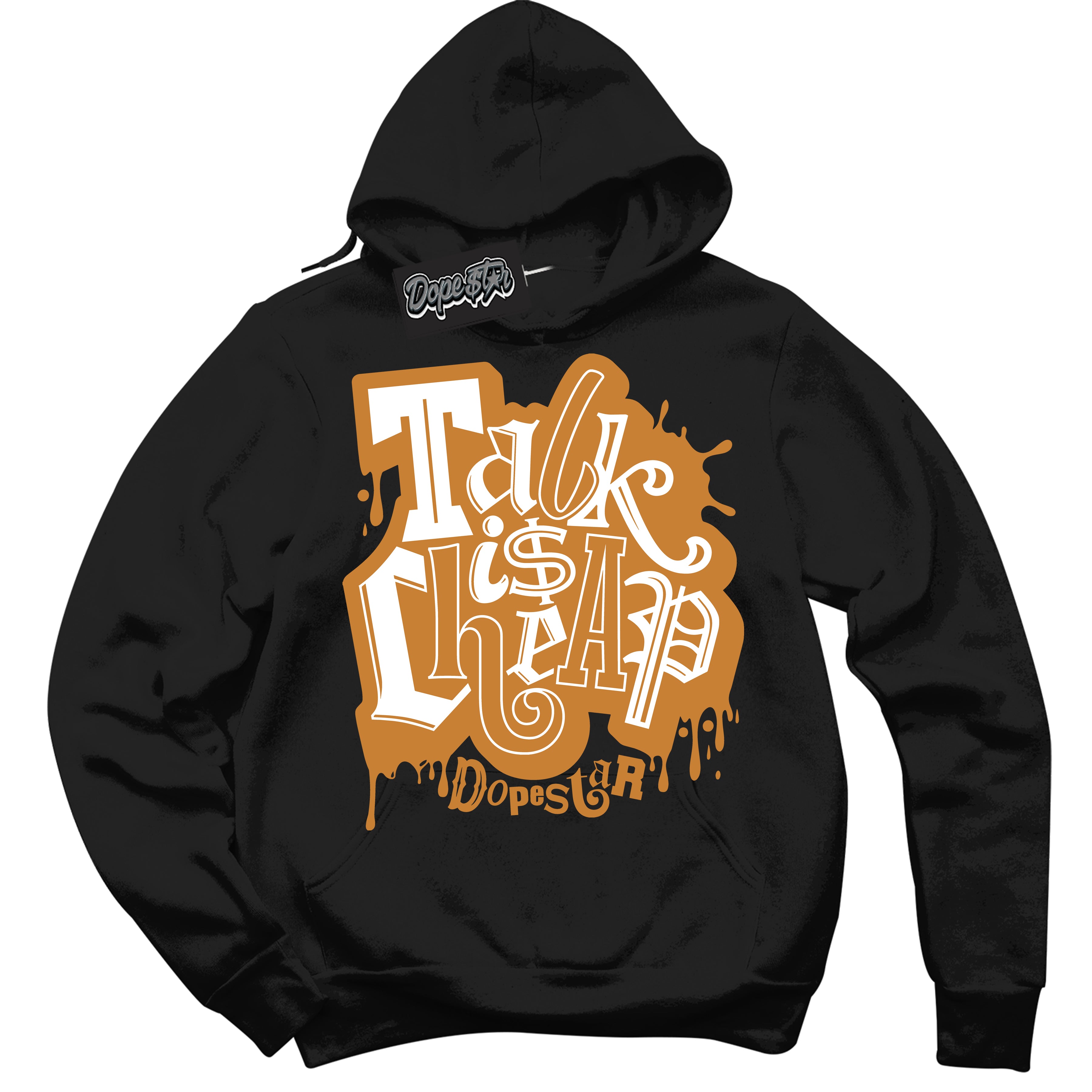 Cool Black Hoodie with “ Talk Is Cheap ” design that Perfectly Matches Reverse Curry Sneakers.