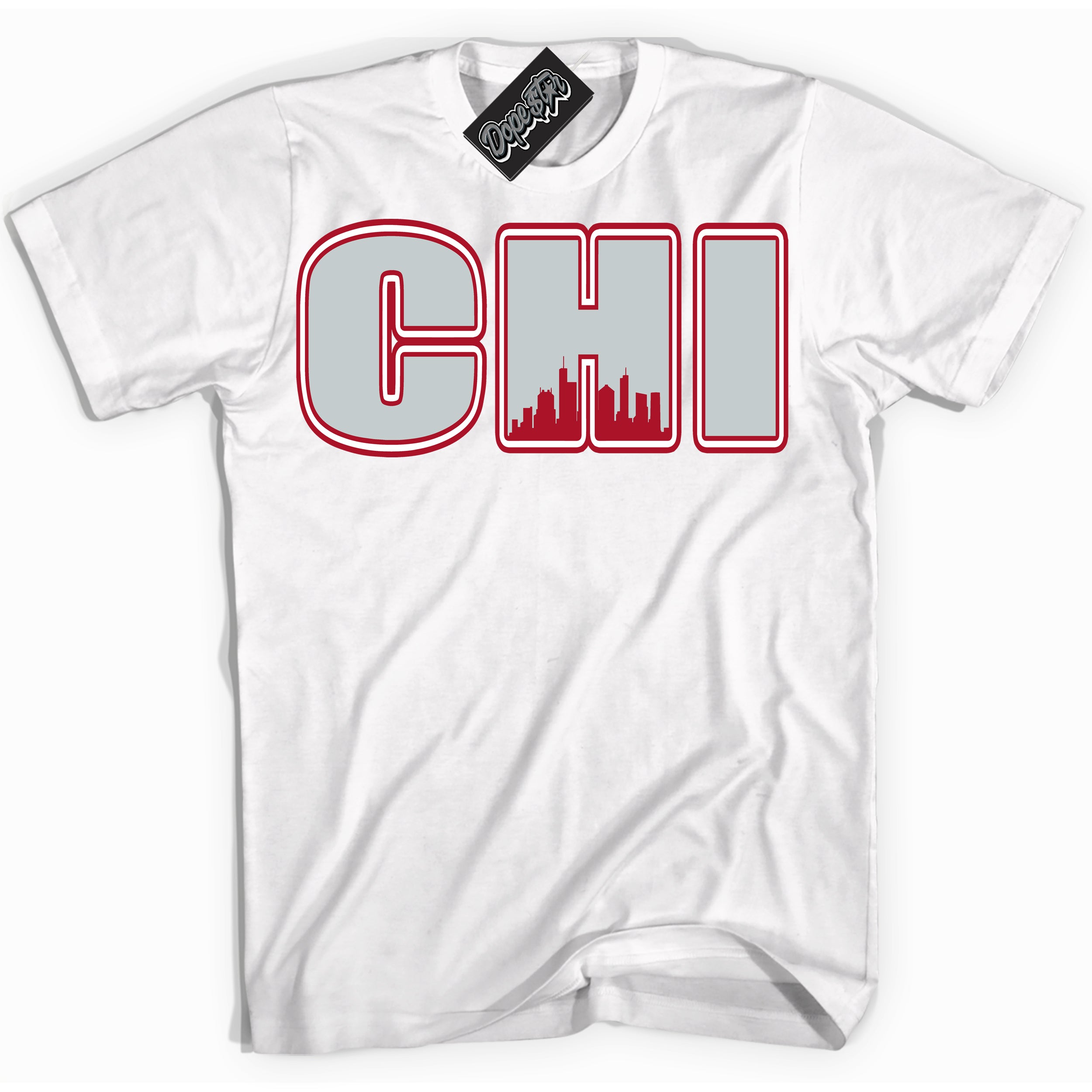 Cool White Shirt with “ Chicago ” design that perfectly matches Reverse Ultraman Sneakers.