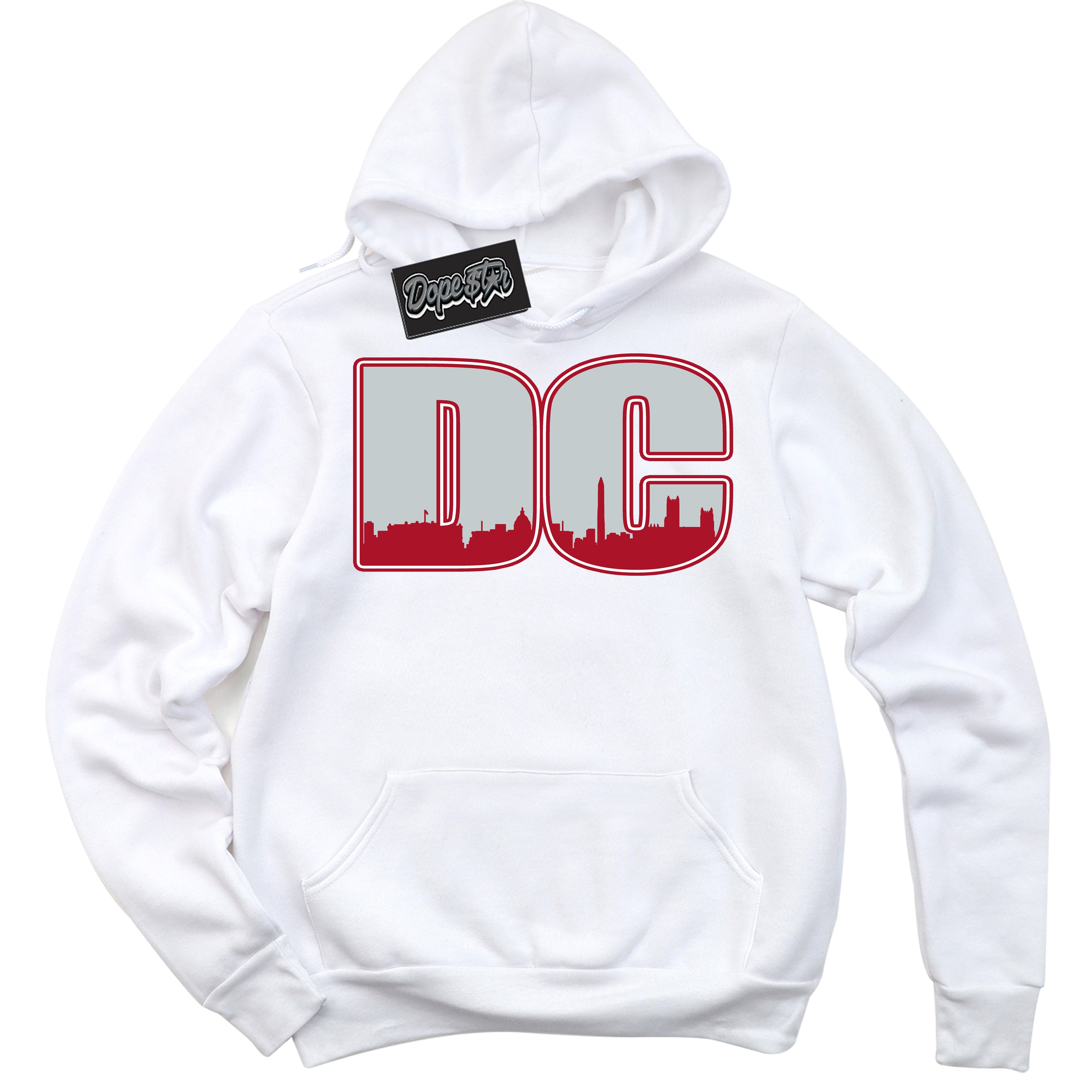Cool White Hoodie with “ DC ” design that Perfectly Matches Reverse Ultraman Sneakers.
