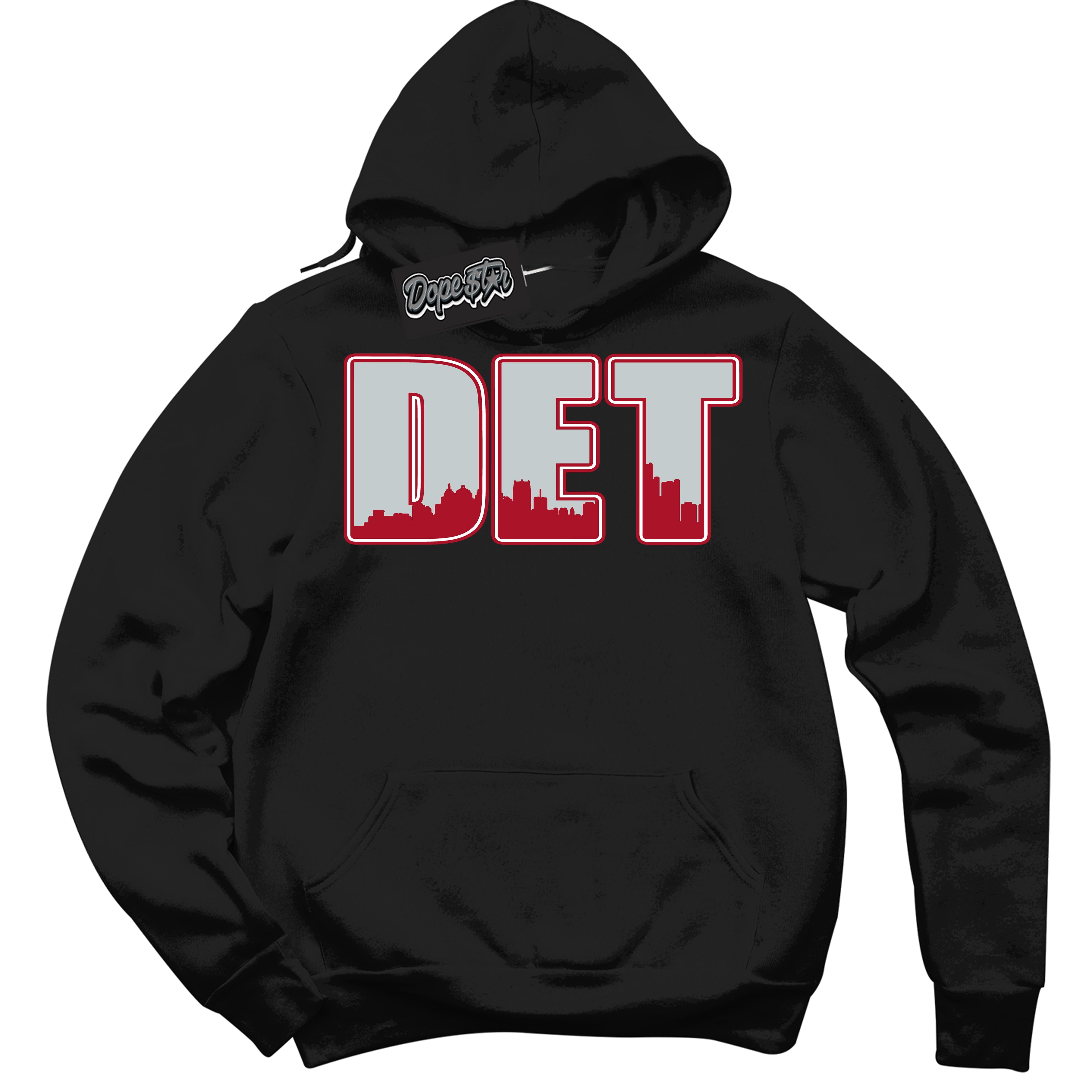 Cool Black Hoodie with “ Detroit ” design that Perfectly Matches Reverse Ultraman Sneakers.