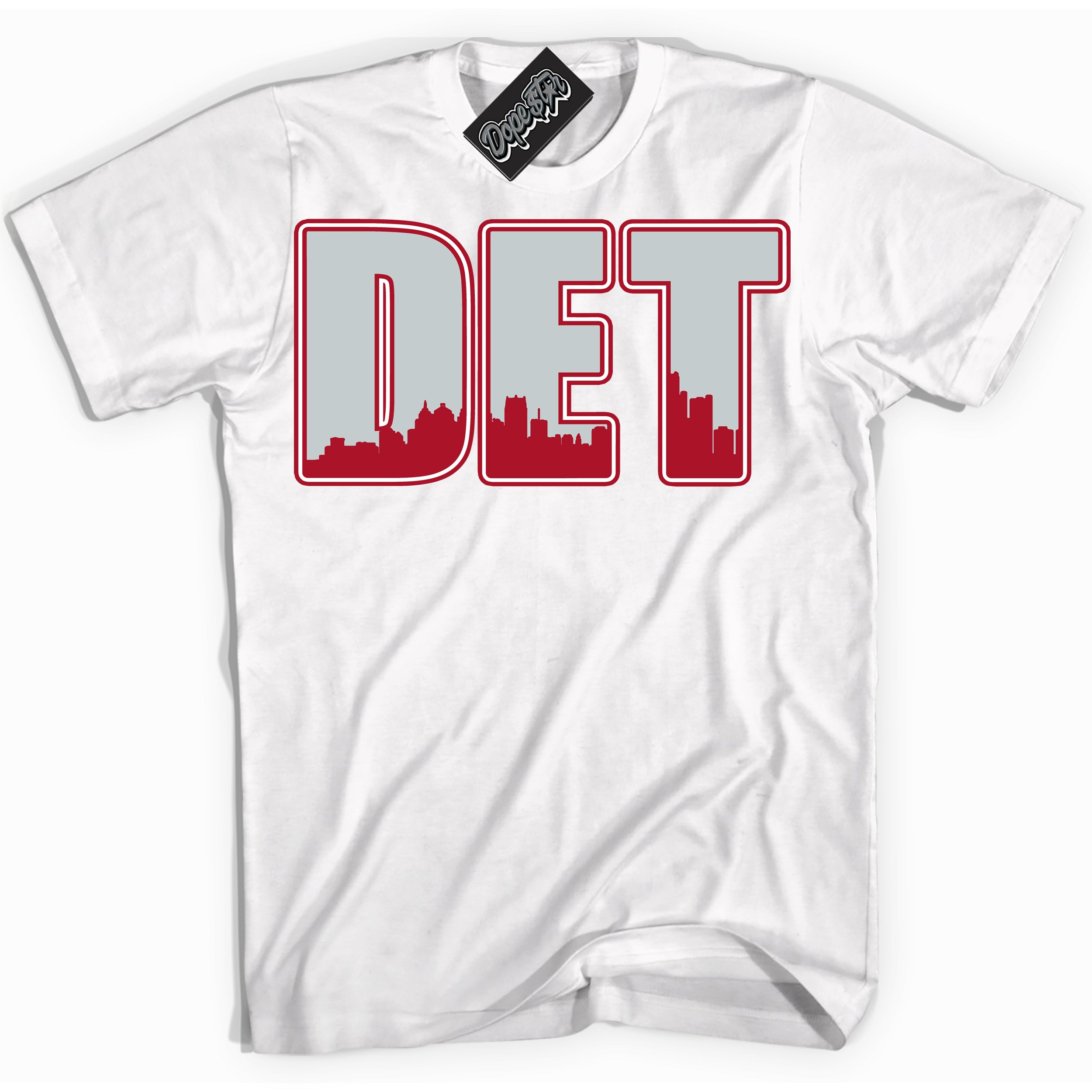Cool White Shirt with “ Detroit ” design that perfectly matches Reverse Ultraman Sneakers.